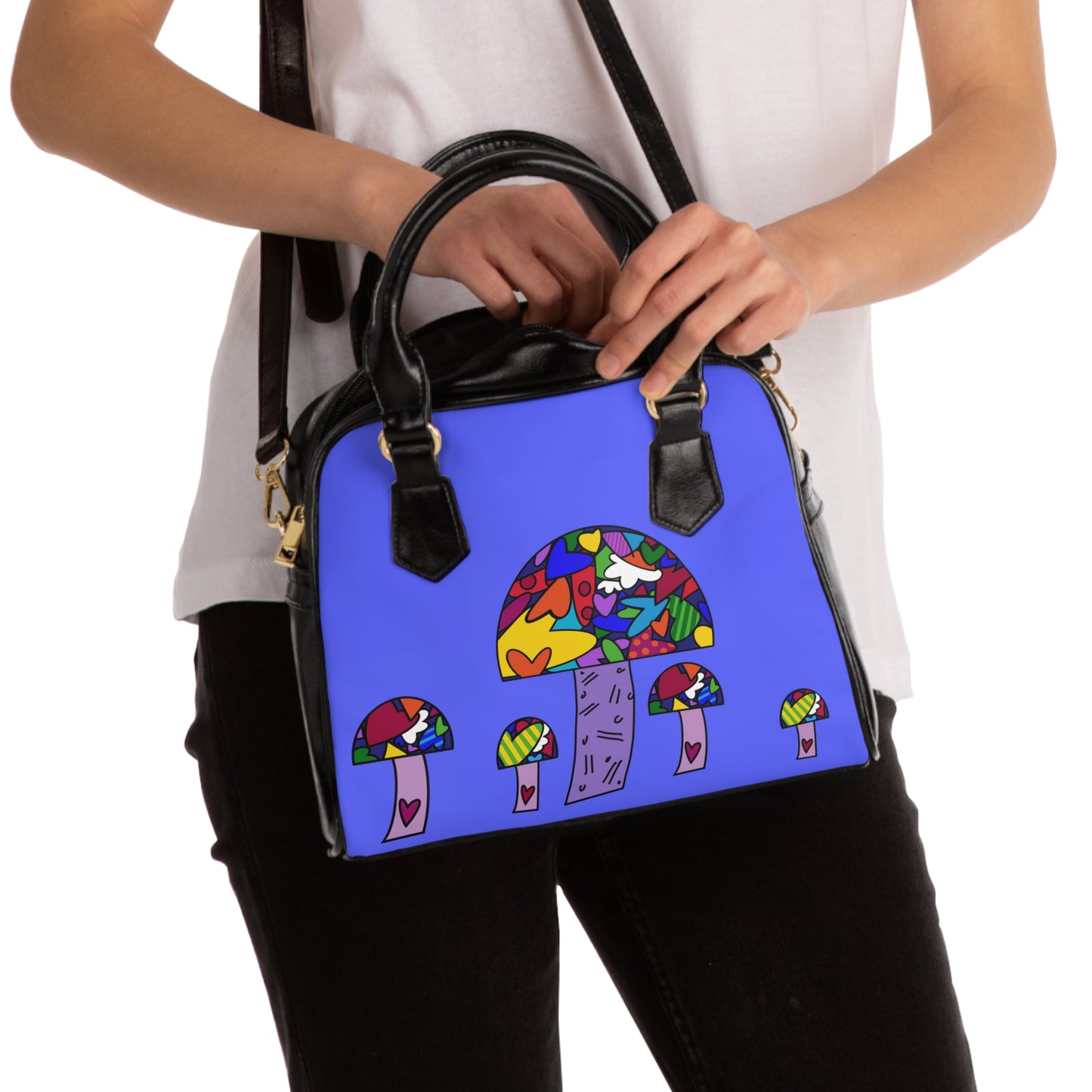 Mushrooms Shoulder Handbag