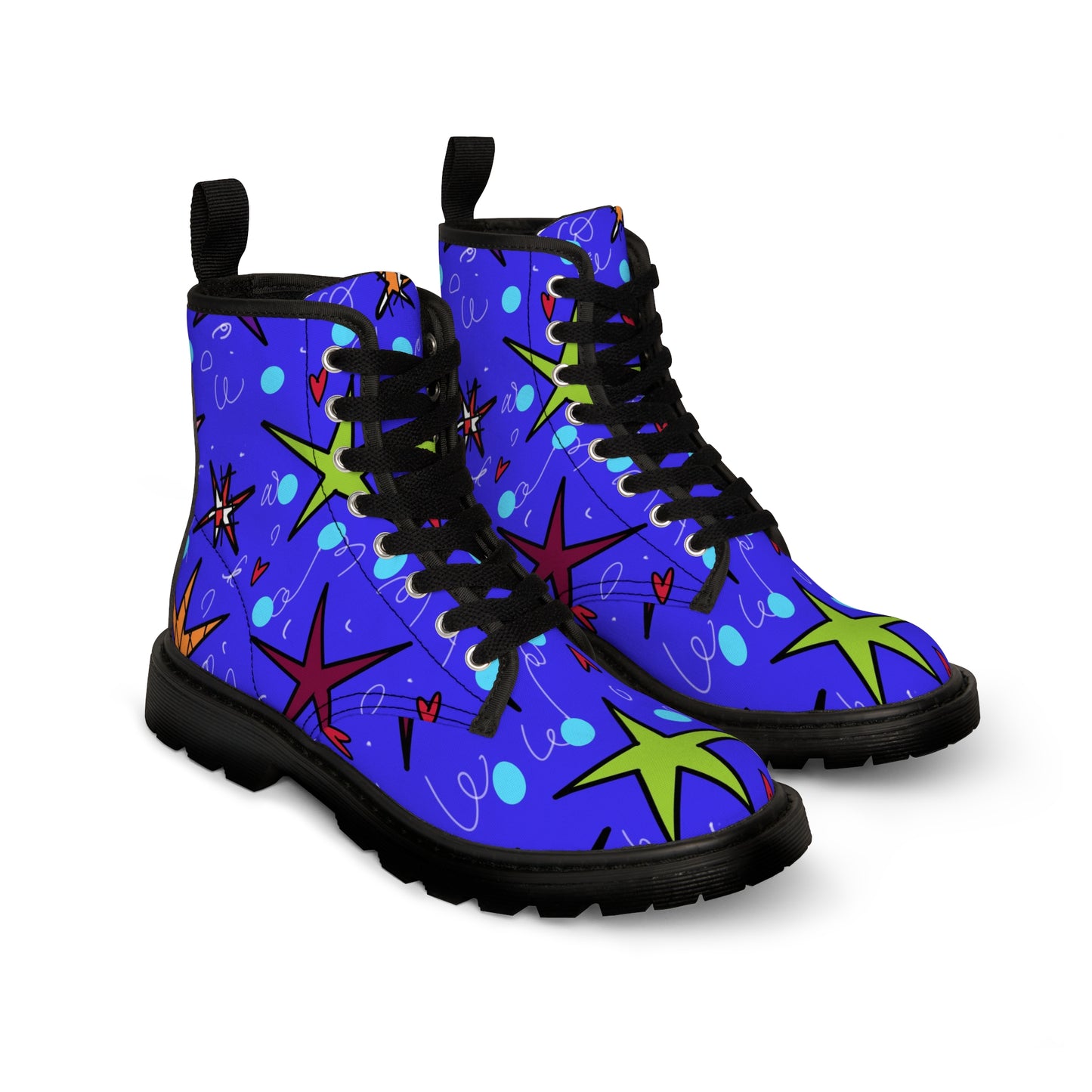 Stars Women's Canvas Boots