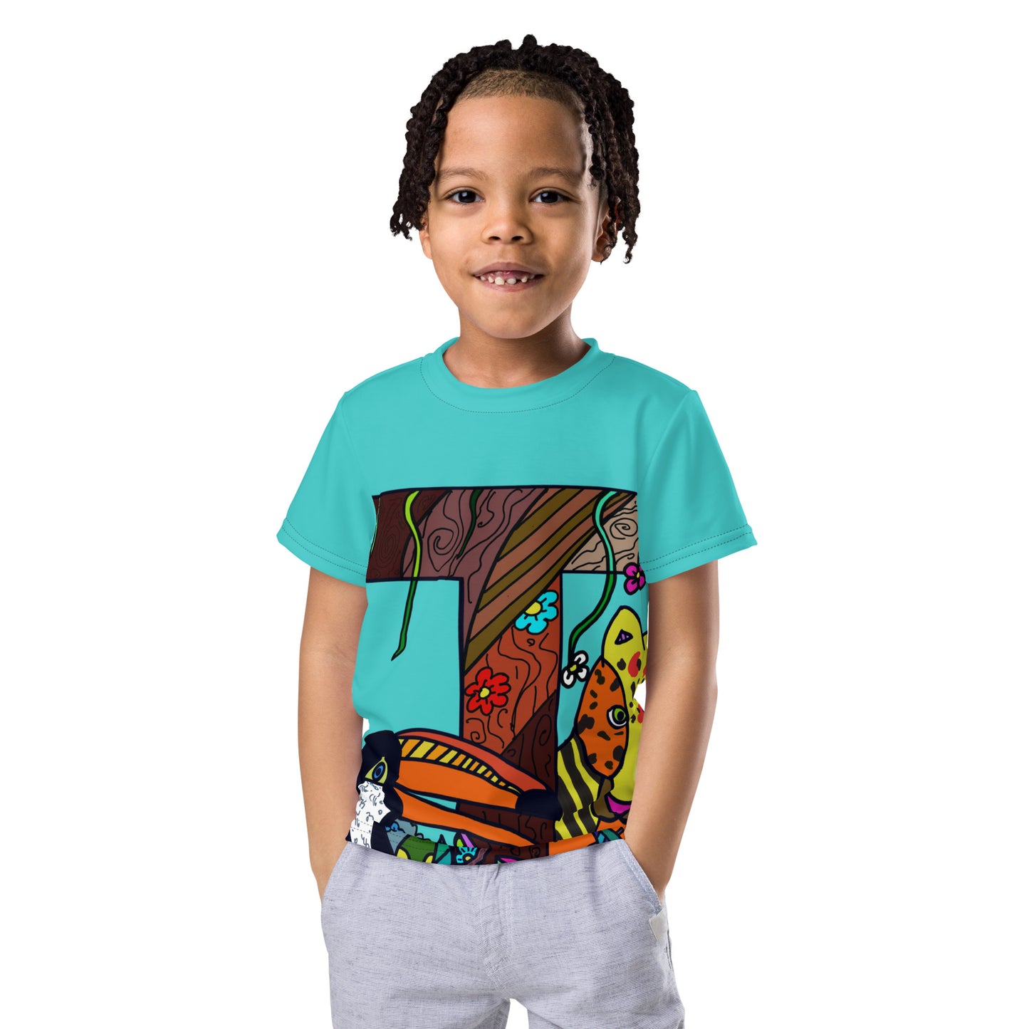 Animals Alphabet Kids crew neck t-shirt