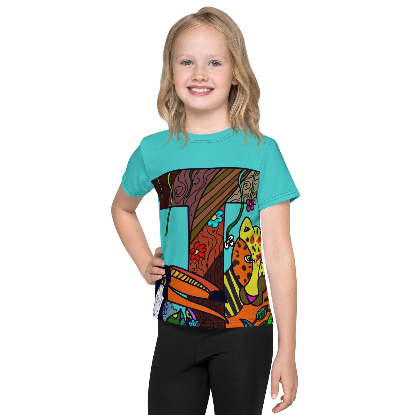 Animals Alphabet Kids crew neck t-shirt