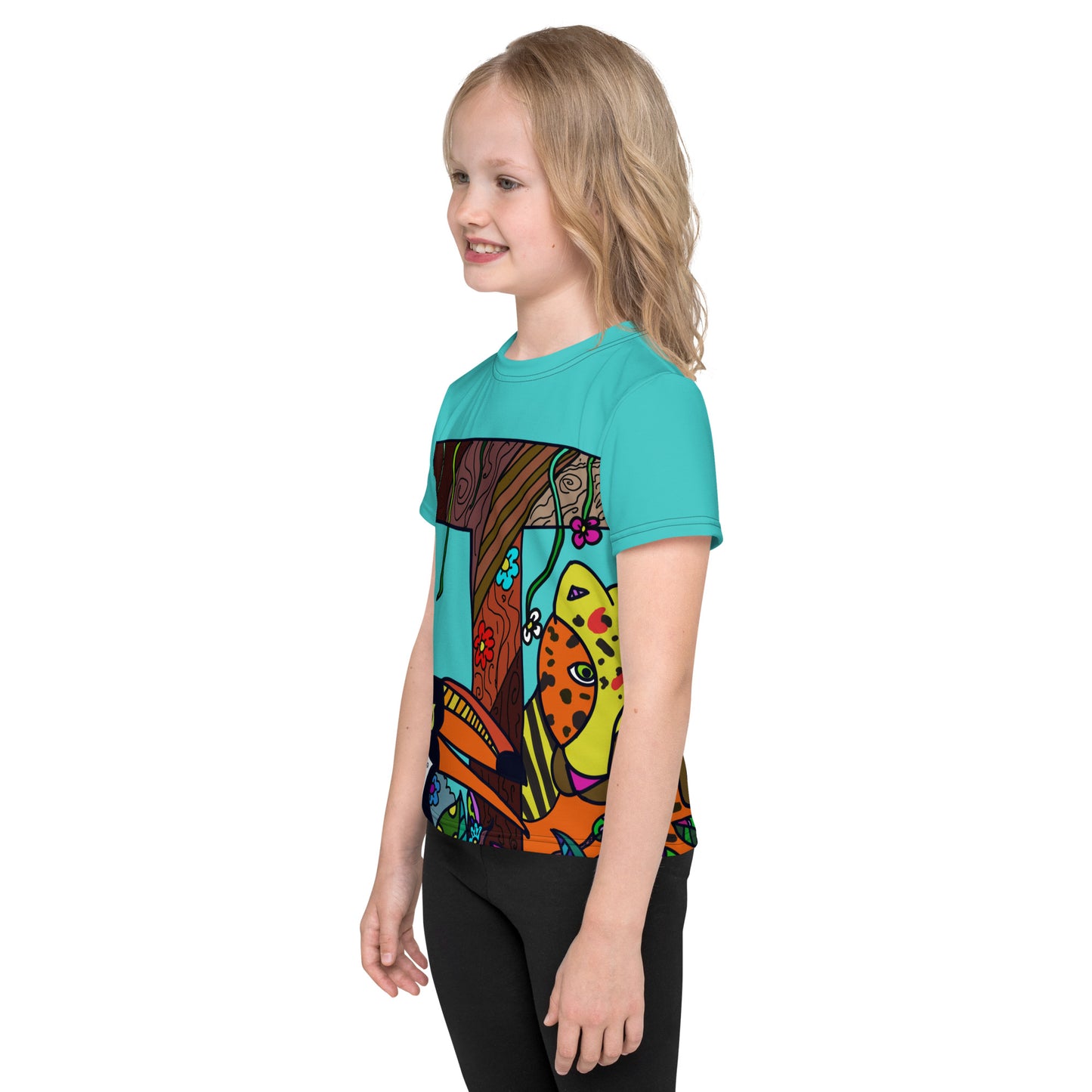 Animals Alphabet Kids crew neck t-shirt