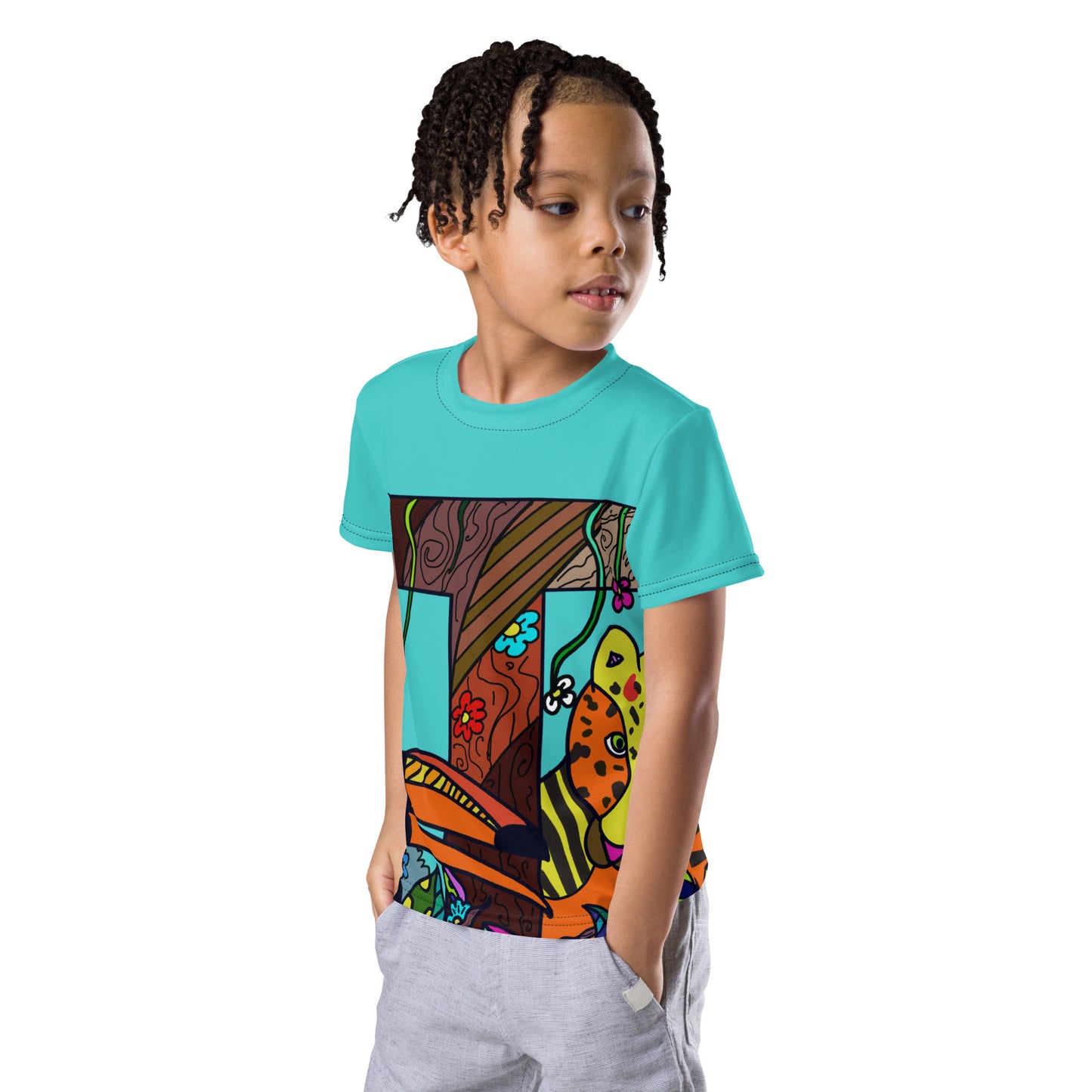 Animals Alphabet Kids crew neck t-shirt