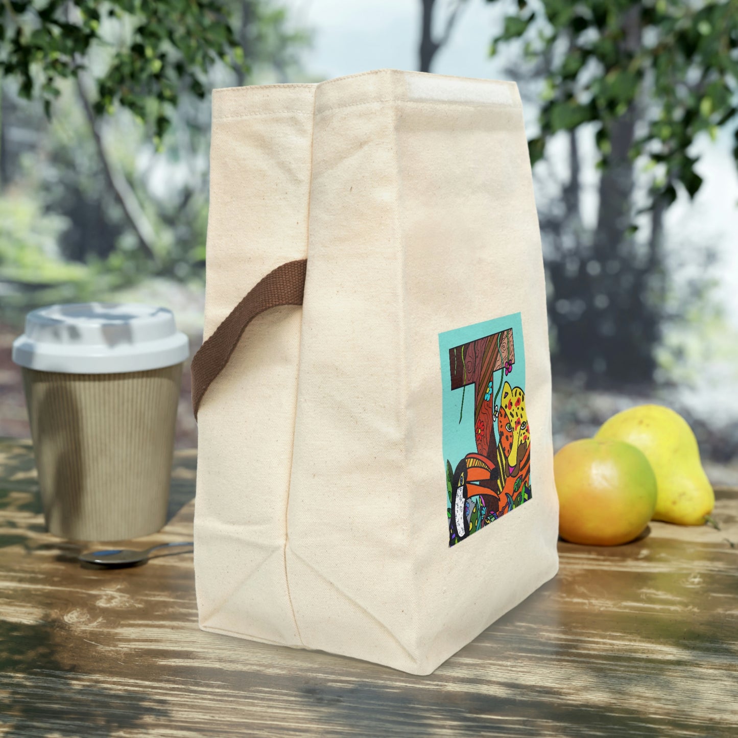 Alphabet Canvas Lunch Bag With Strap