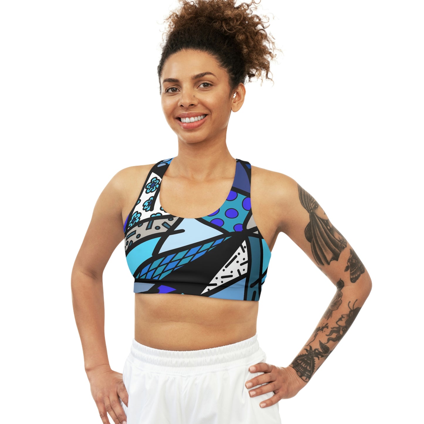 Shades of Color Seamless Sports Bra