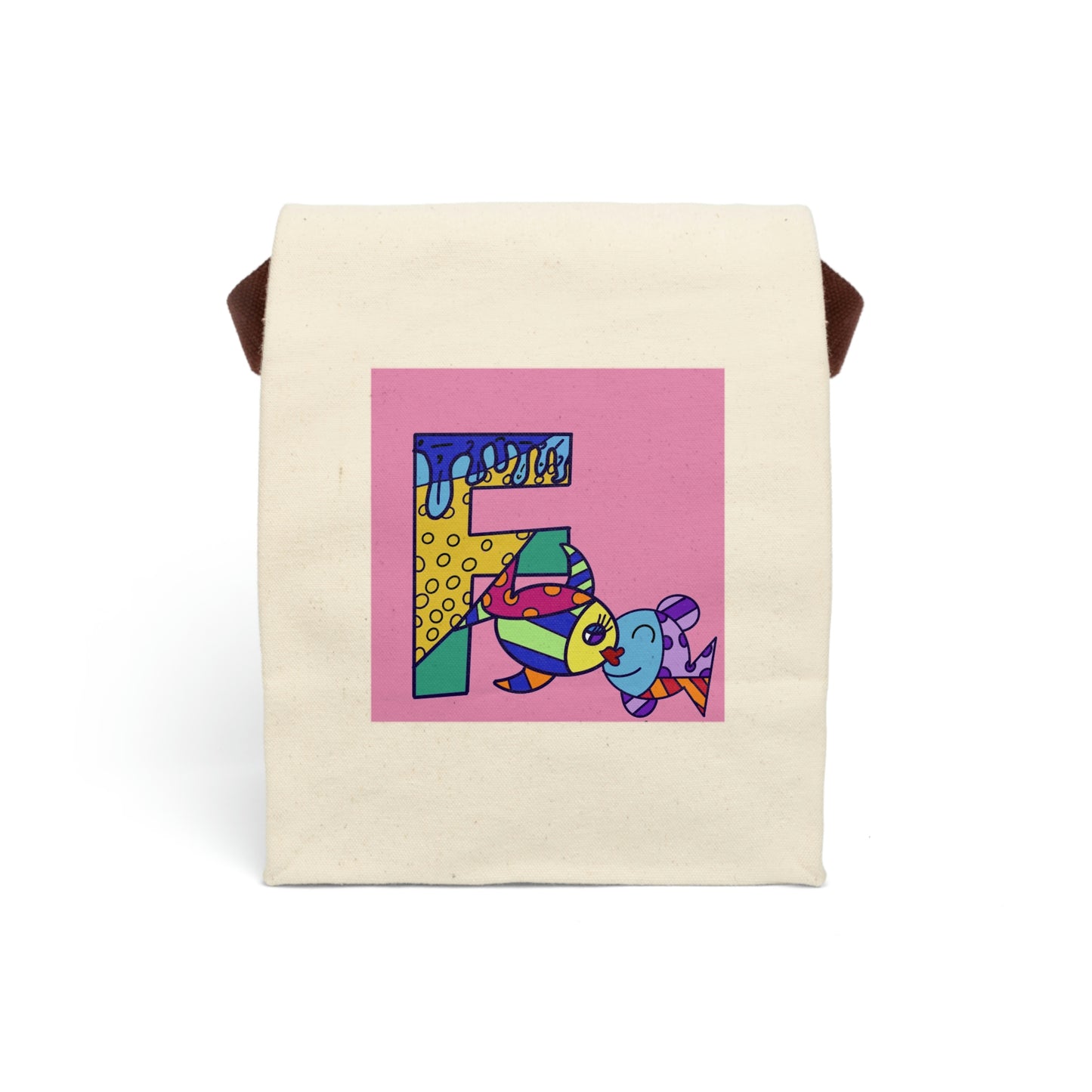 Alphabet Canvas Lunch Bag With Strap