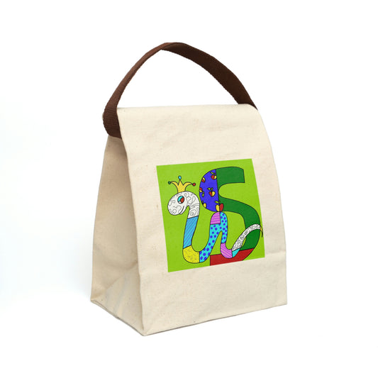 Alphabet Canvas Lunch Bag With Strap