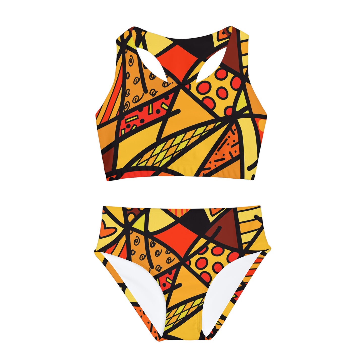 Shades of Color Girls Two Piece Swimsuit