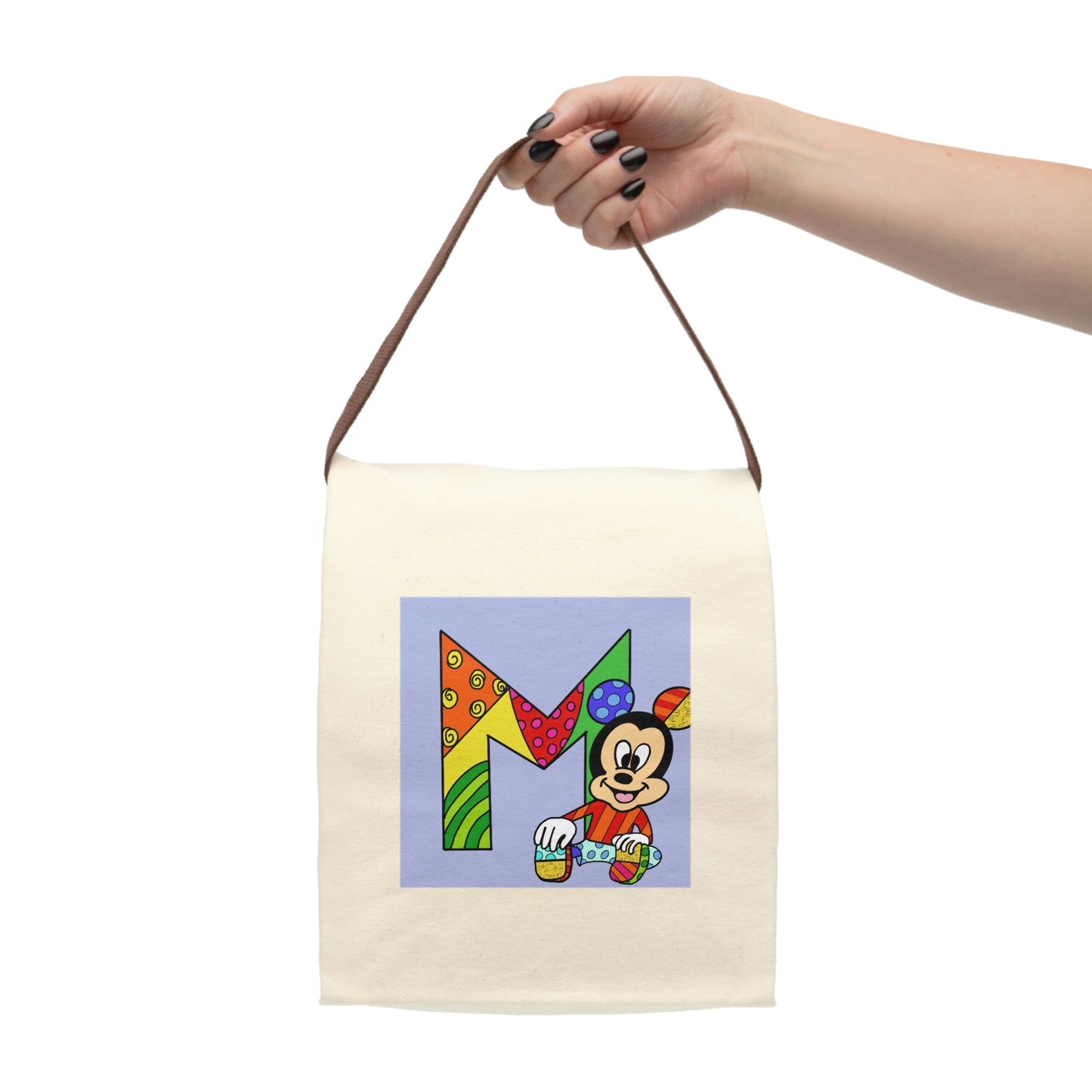 Alphabet Canvas Lunch Bag With Strap