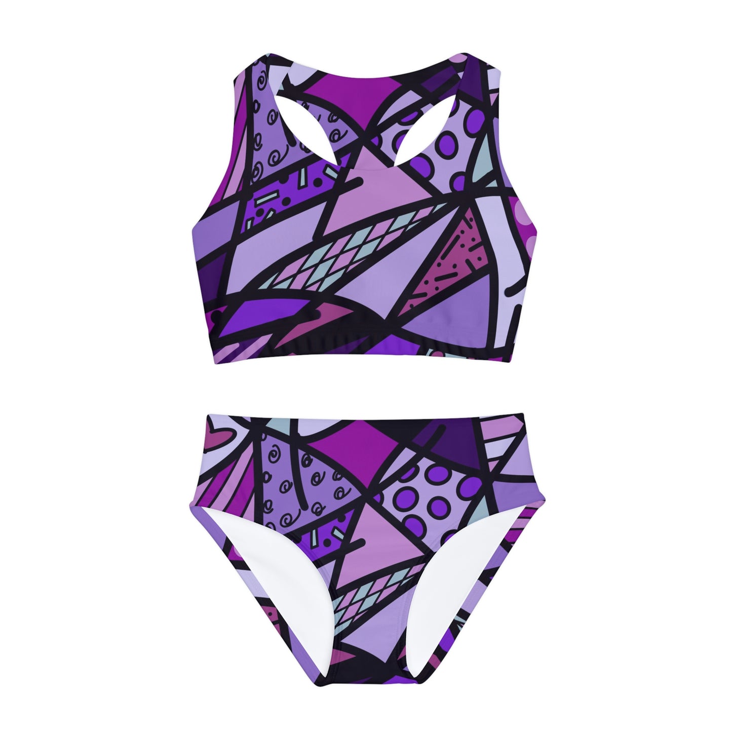 Shades of Color Girls Two Piece Swimsuit