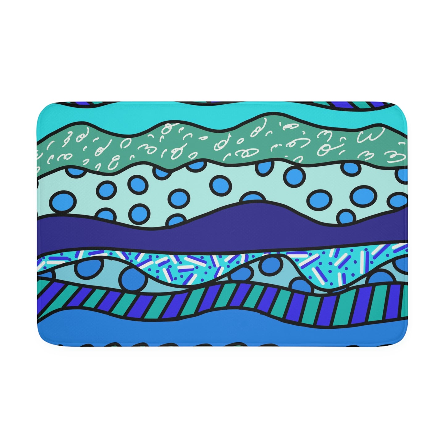 Waves Memory Foam Bath Mat