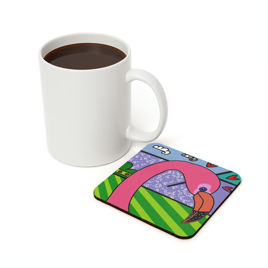 Flamingo Cork Back Coaster