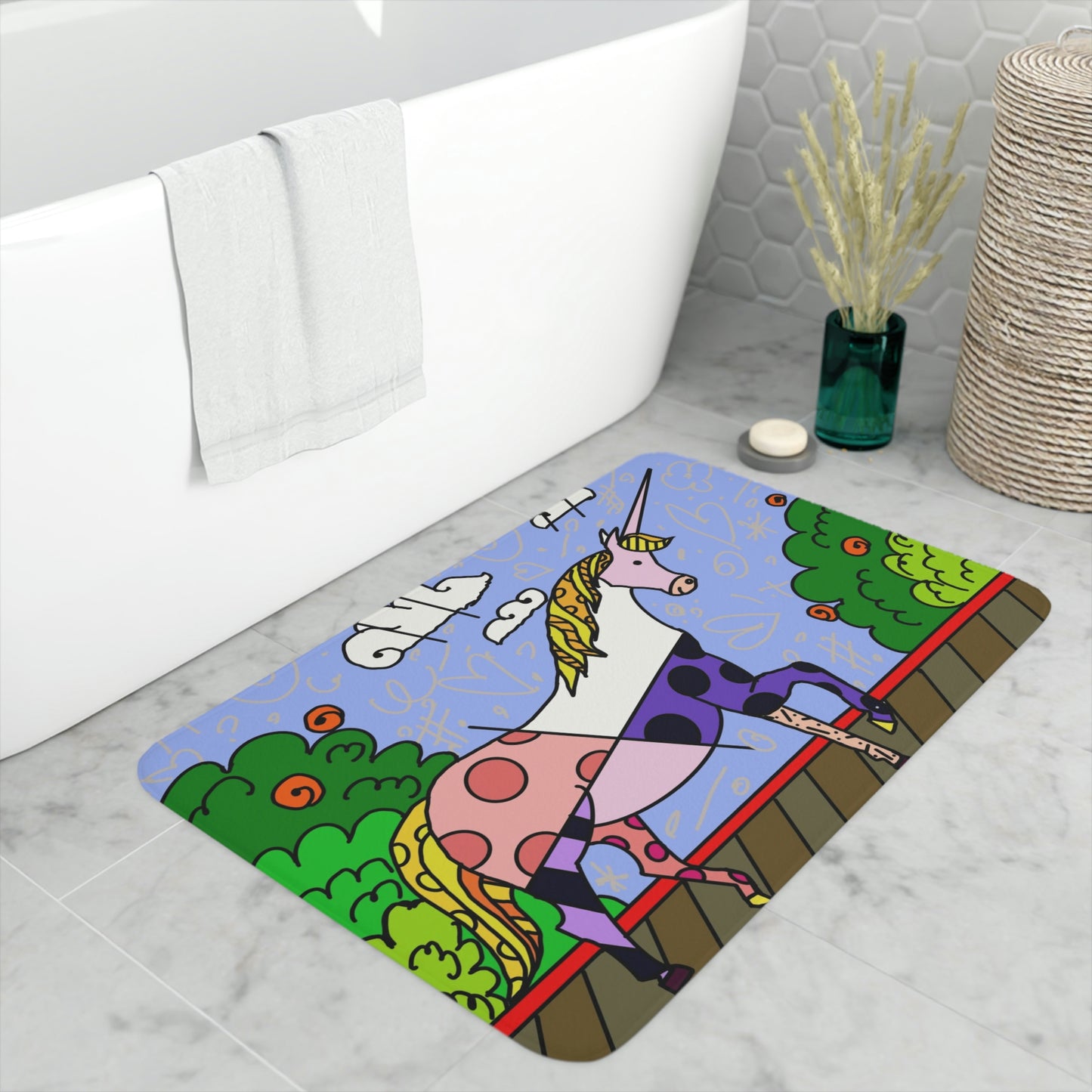 Unicorn Memory Foam Bath Mat