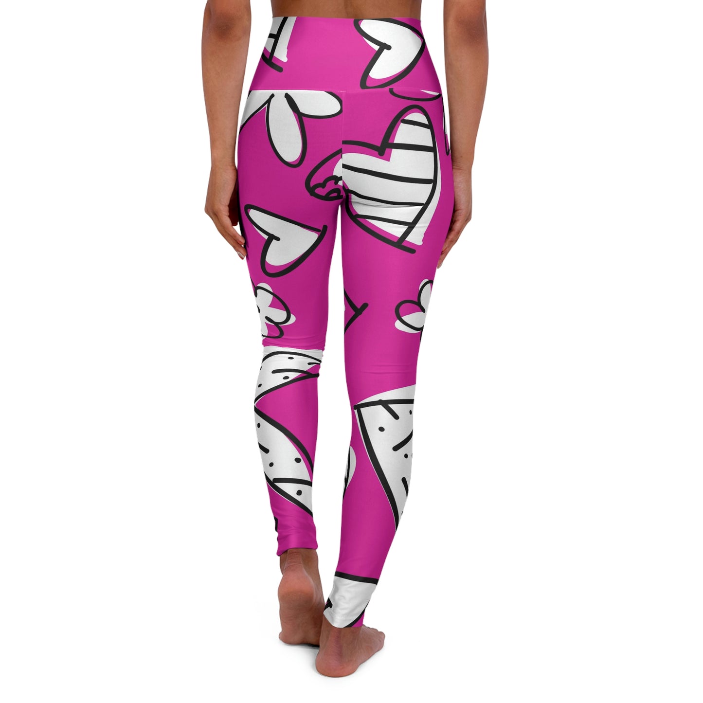 Lovely Magenta High Waisted Yoga Leggings