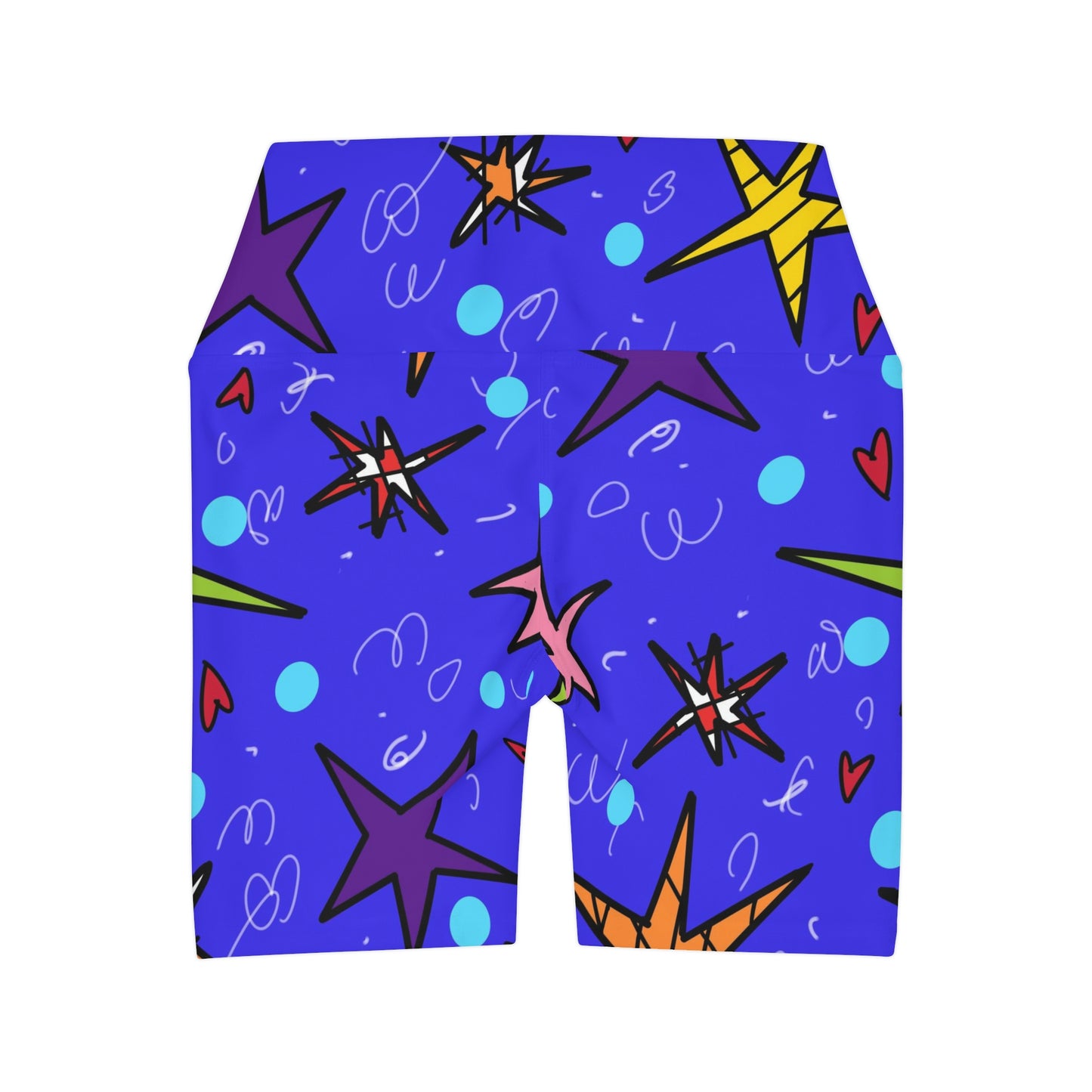 Stars High Waisted Yoga Shorts