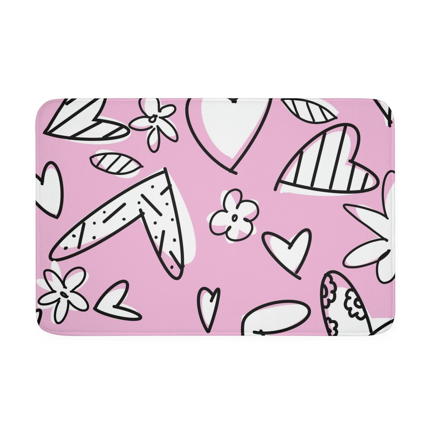 Lovely Pink Memory Foam Bath Mat