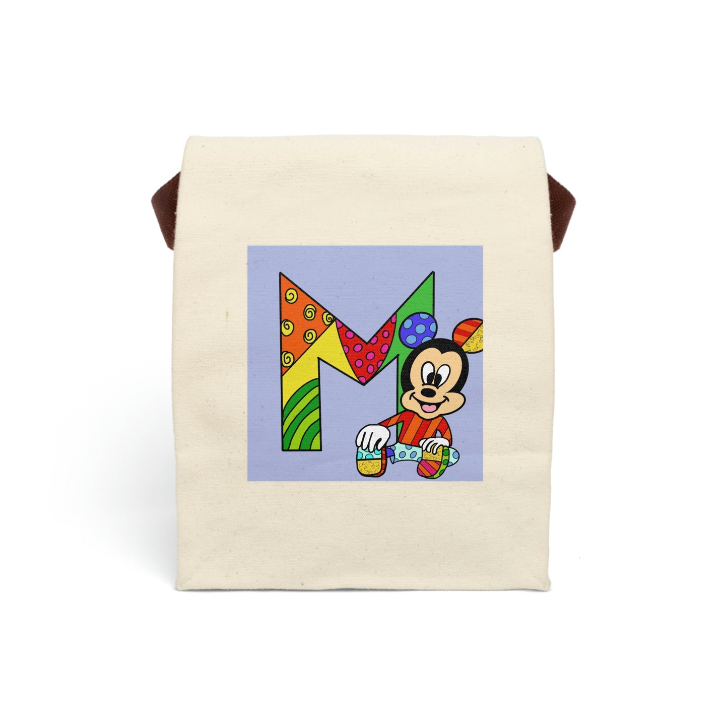 Alphabet Canvas Lunch Bag With Strap