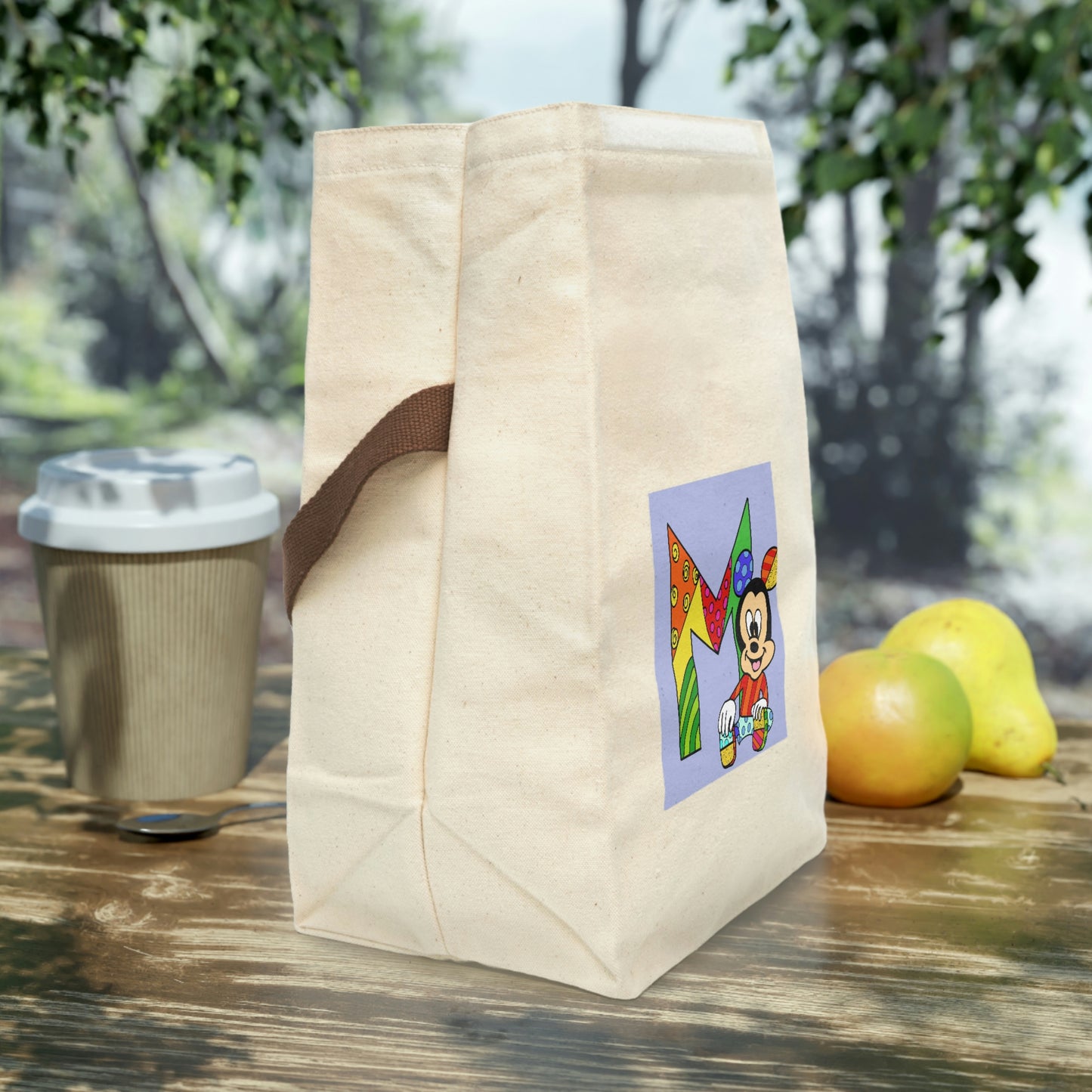 Alphabet Canvas Lunch Bag With Strap