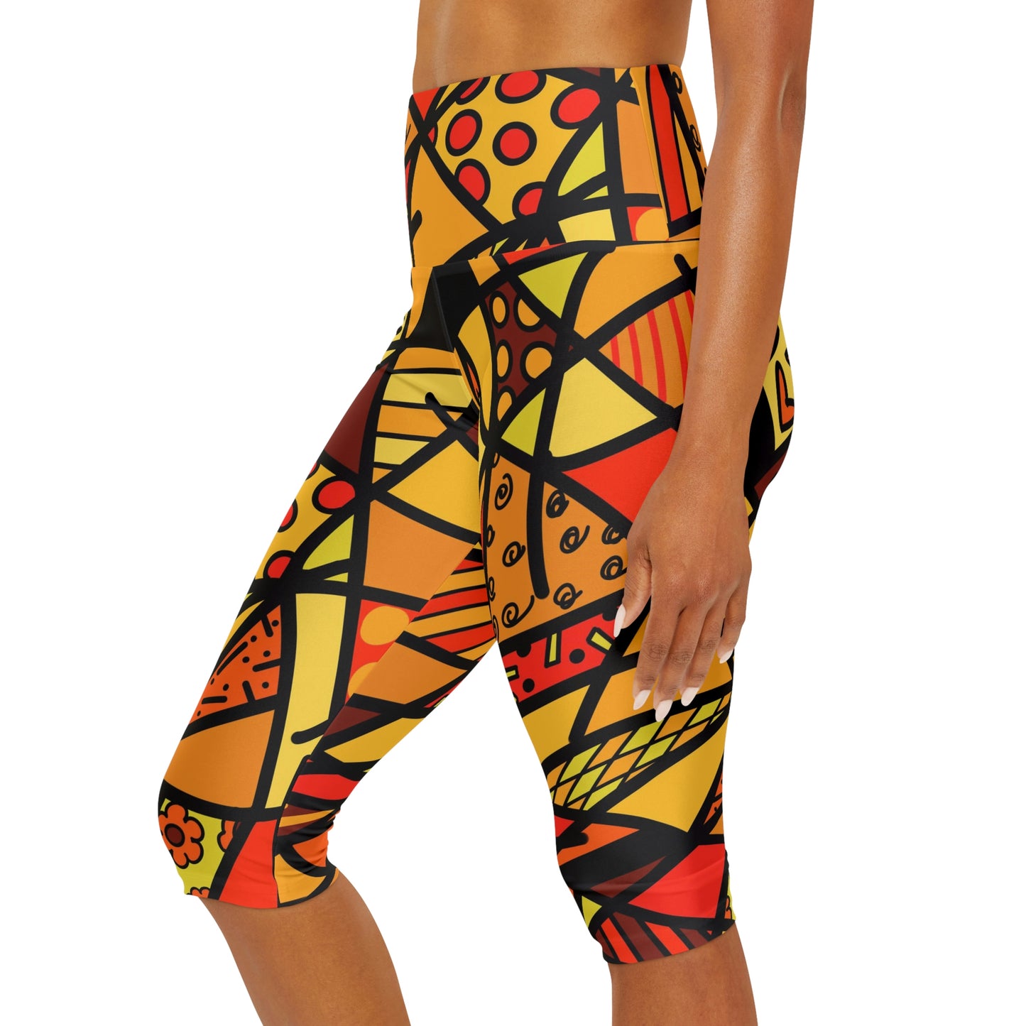 Shades of Color Yoga Capri Leggings