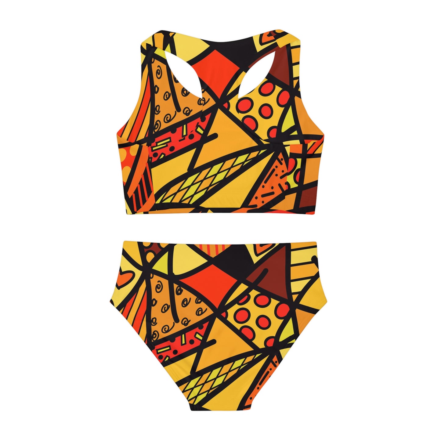 Shades of Color Girls Two Piece Swimsuit