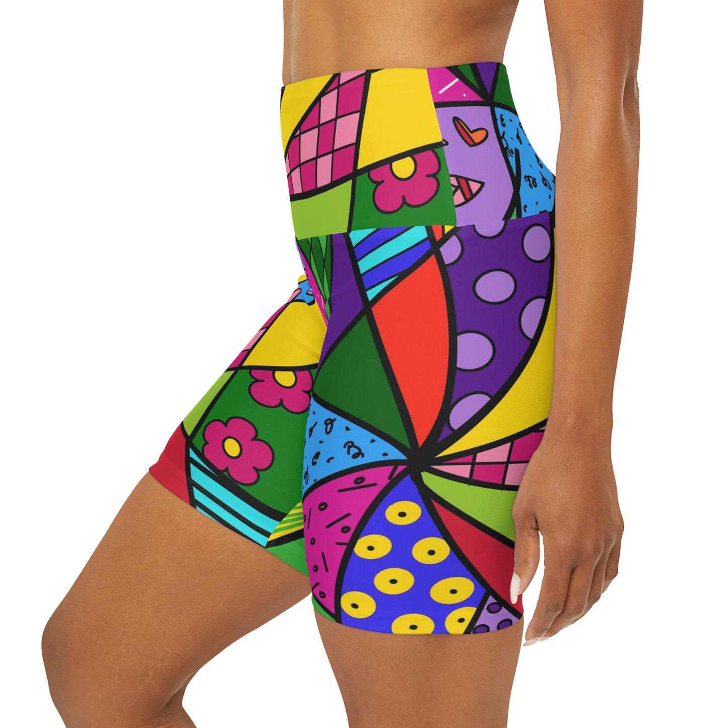 Africa High Waisted Yoga Shorts