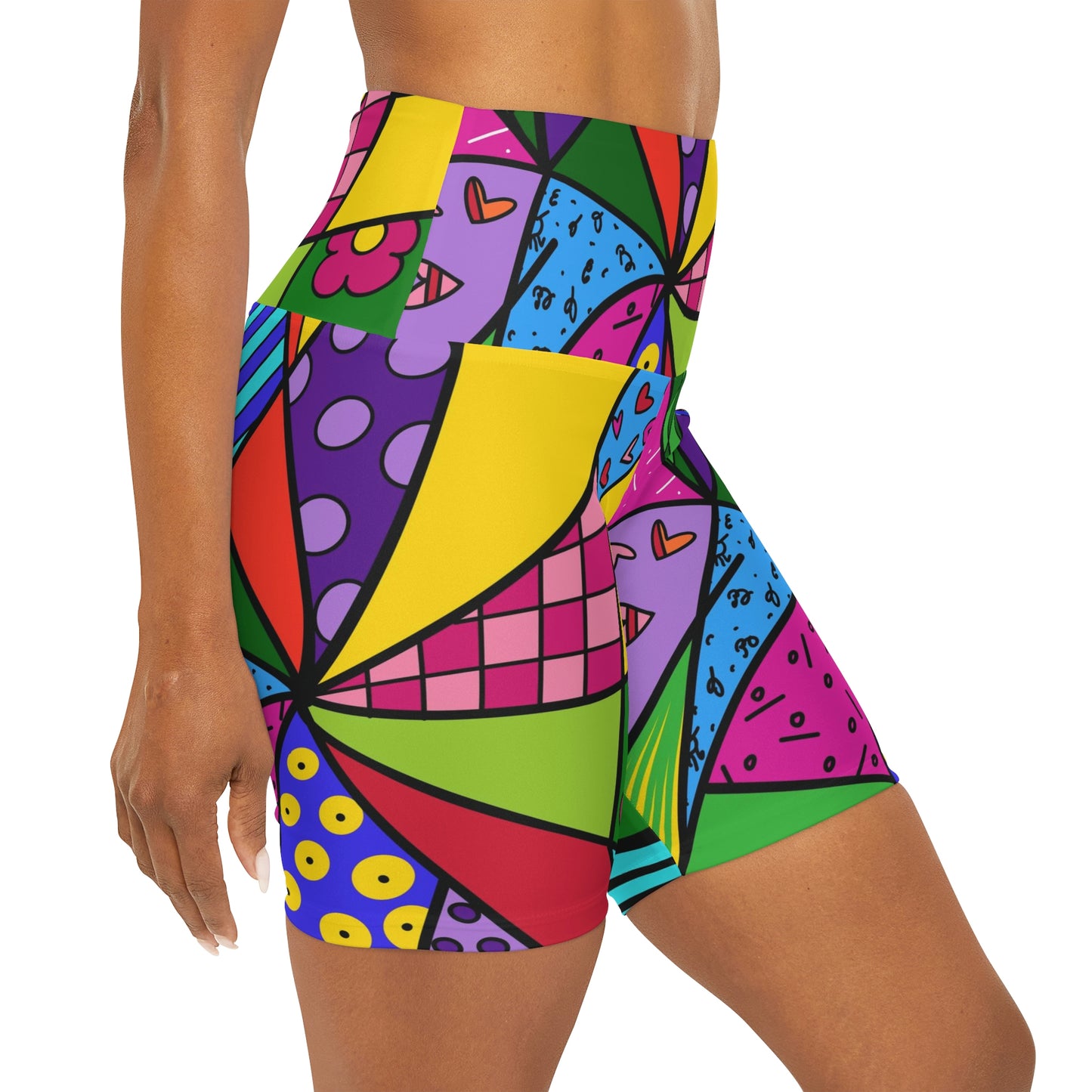 Africa High Waisted Yoga Shorts