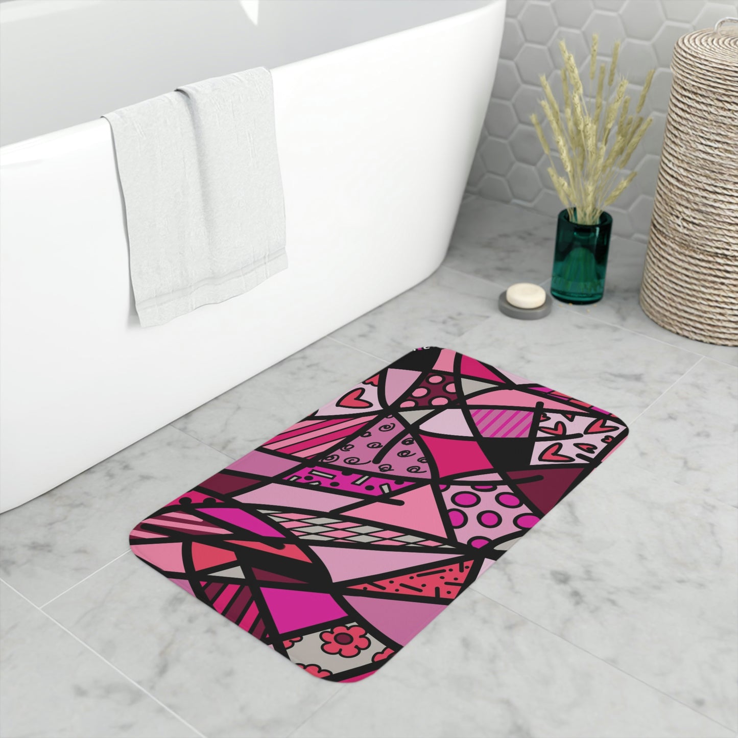 Shades of Color Memory Foam Bath Mat