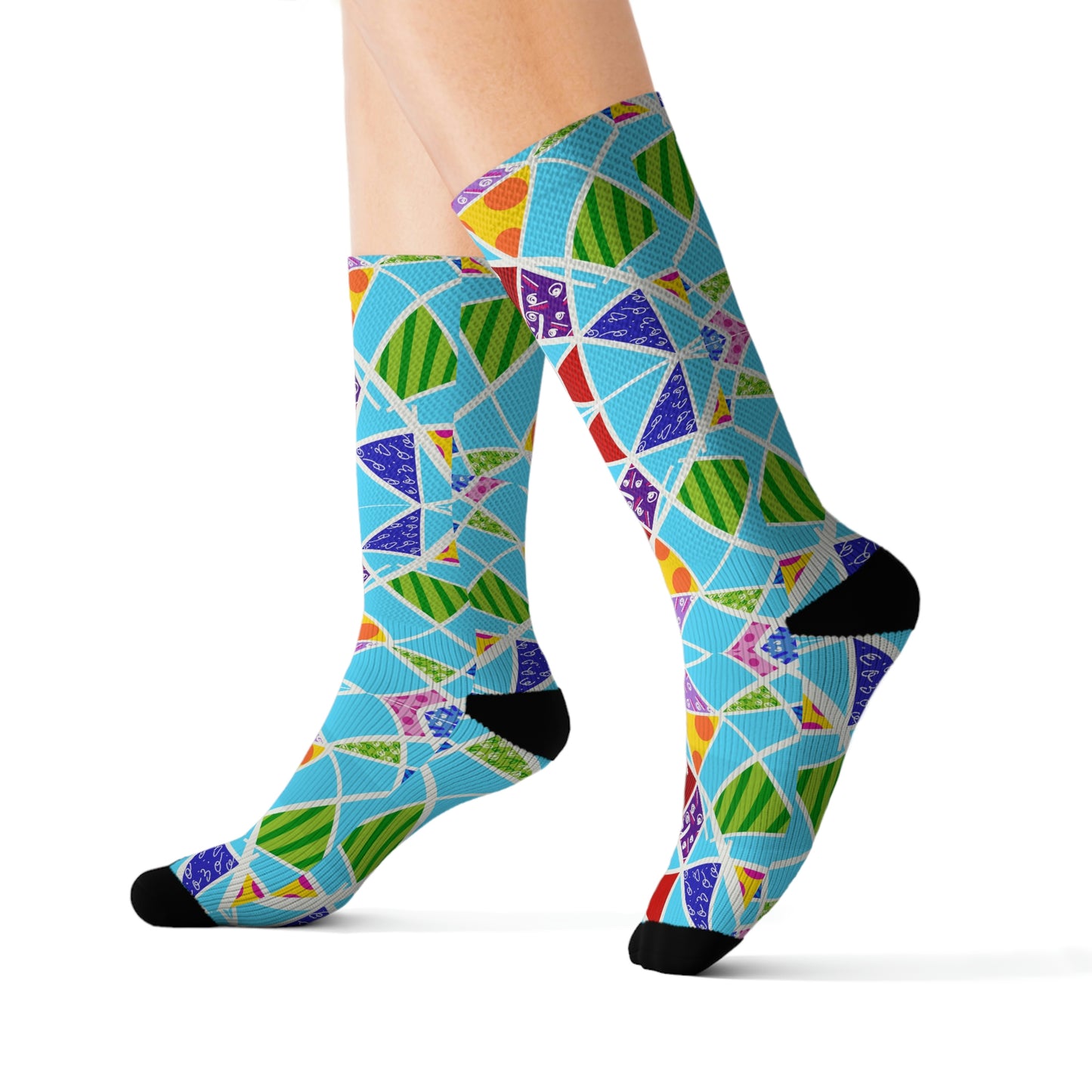 Blue Sublimation Socks