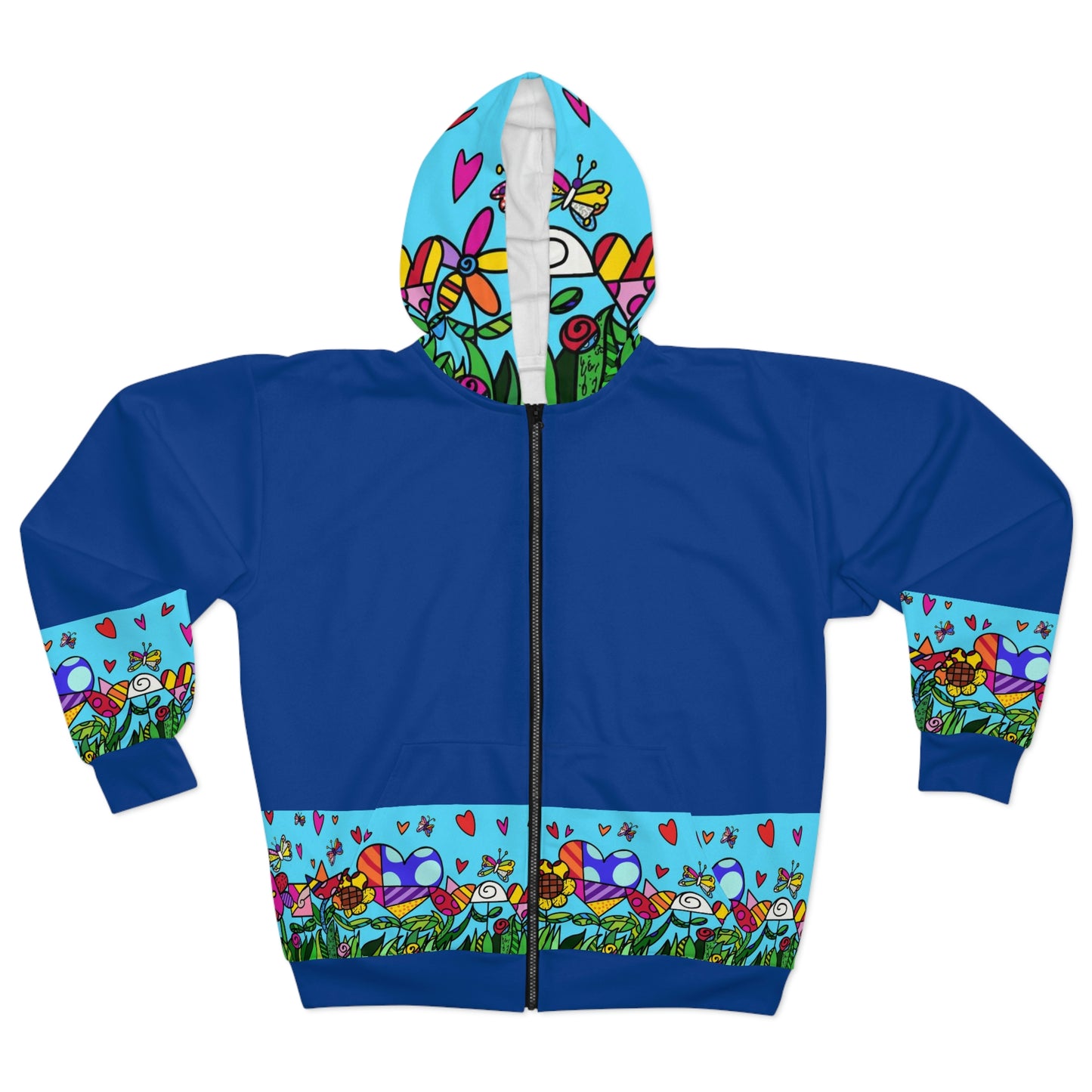 Flowers Zip Hoodie