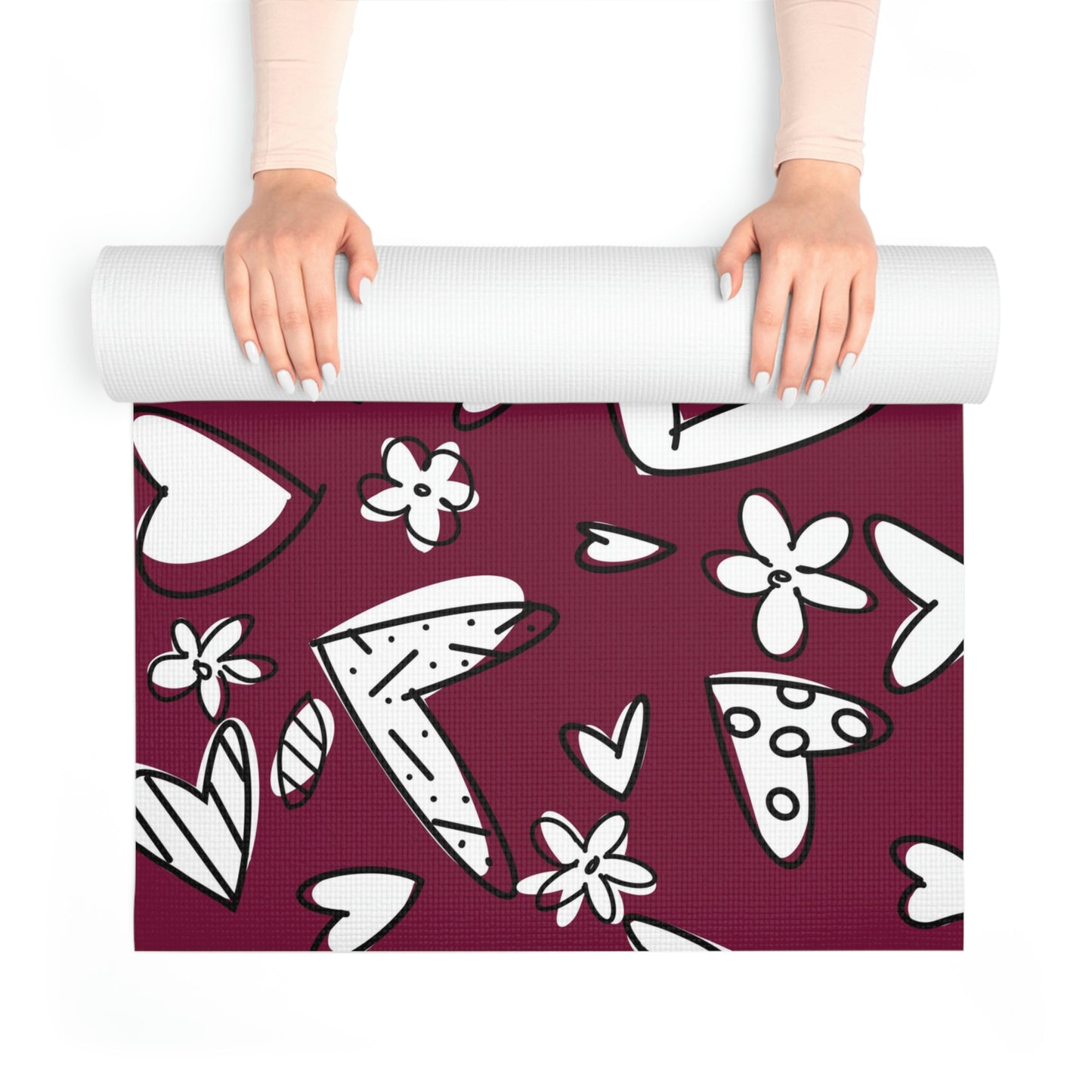 Lovely Burgundy Foam Yoga Mat