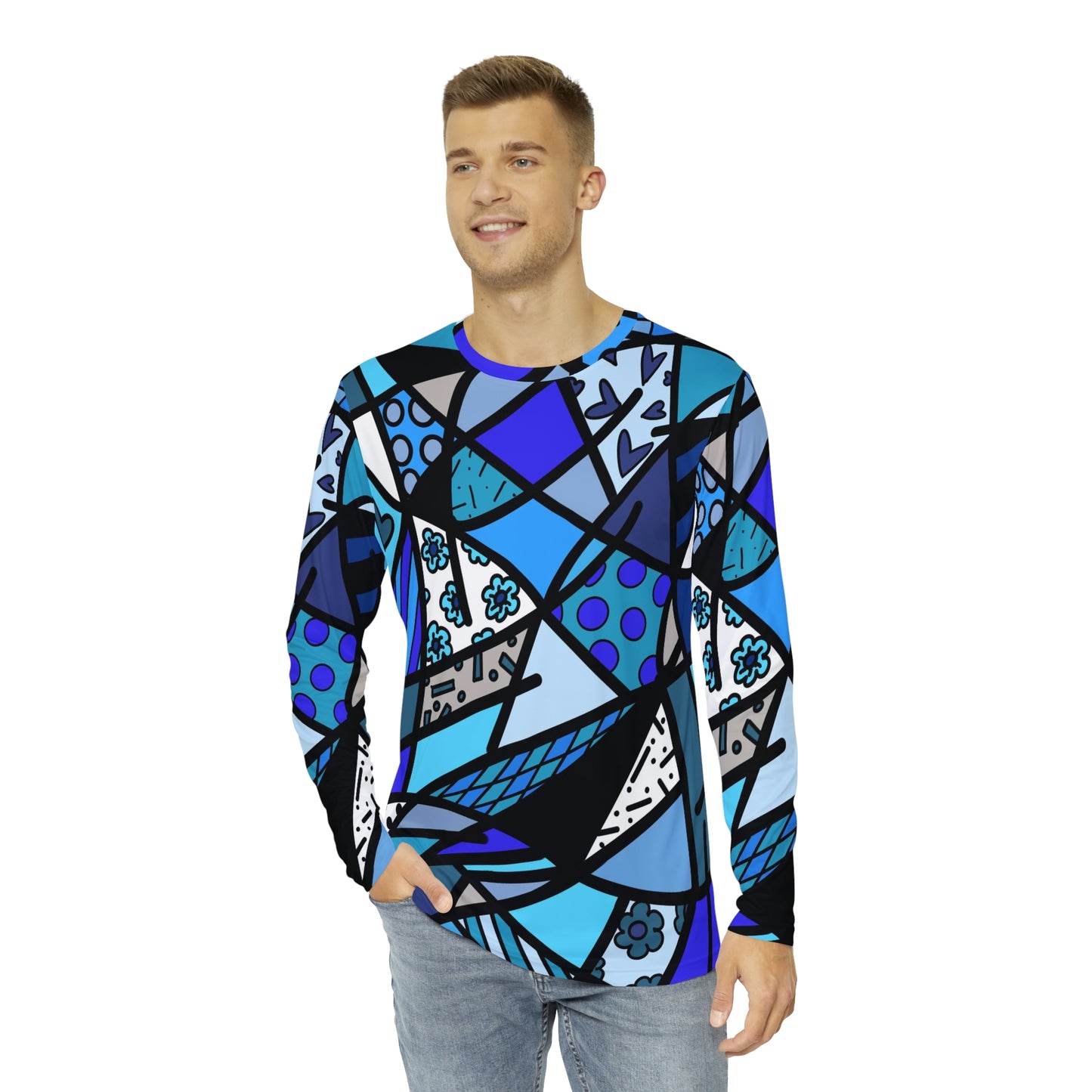 Shades of Color Men's Long Sleeve AOP Shirt