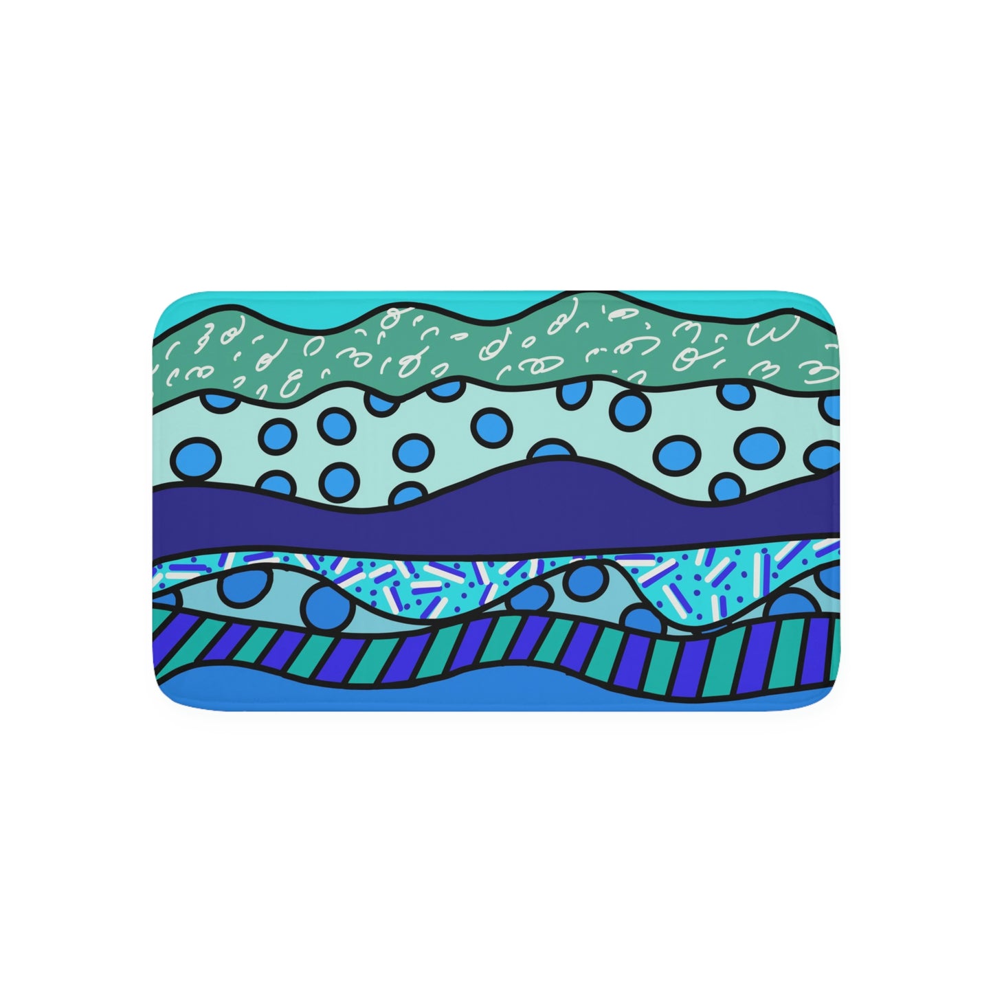 Waves Memory Foam Bath Mat