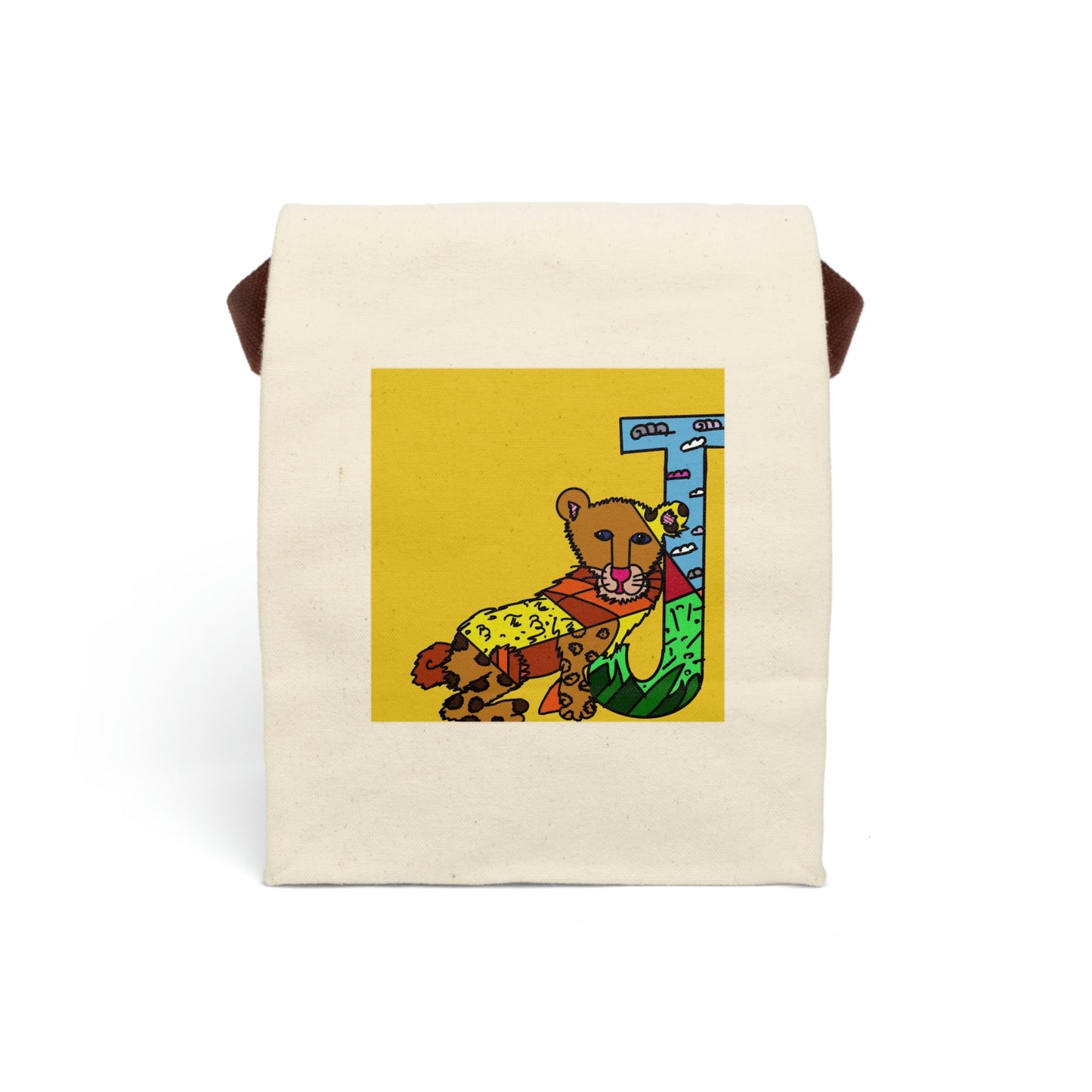 Alphabet Canvas Lunch Bag With Strap