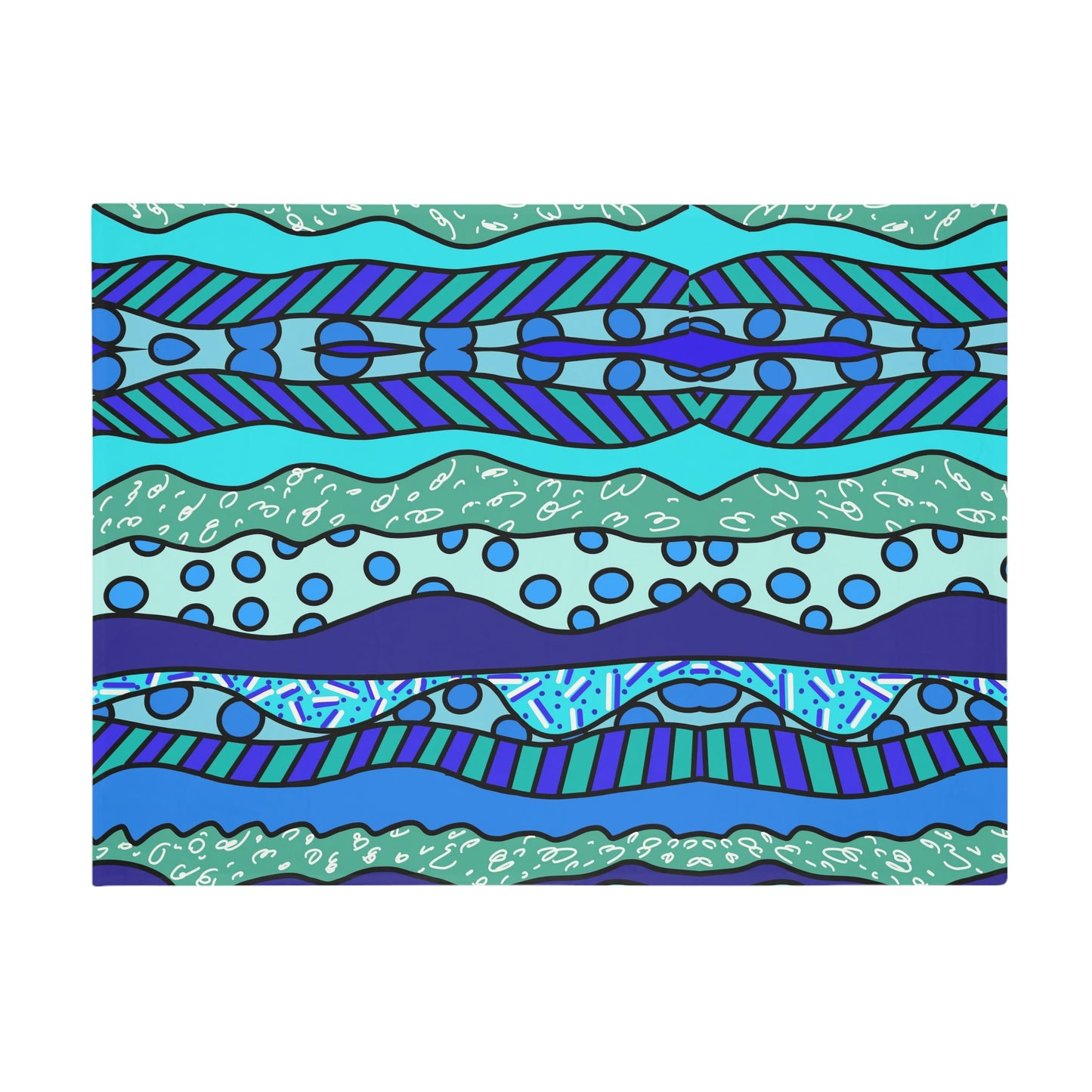 Waves Plush Fleece Blanket