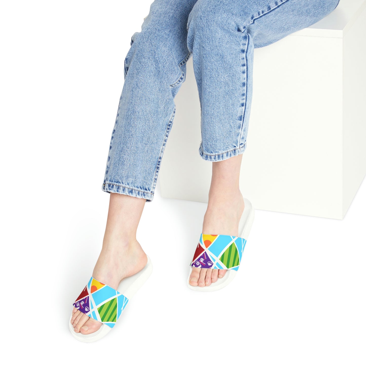 Blue Women's Slide Sandals