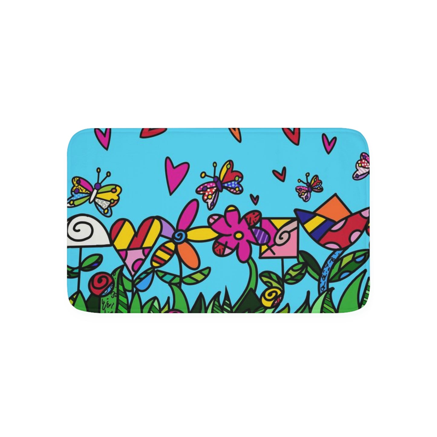 Flowers Memory Foam Bath Mat