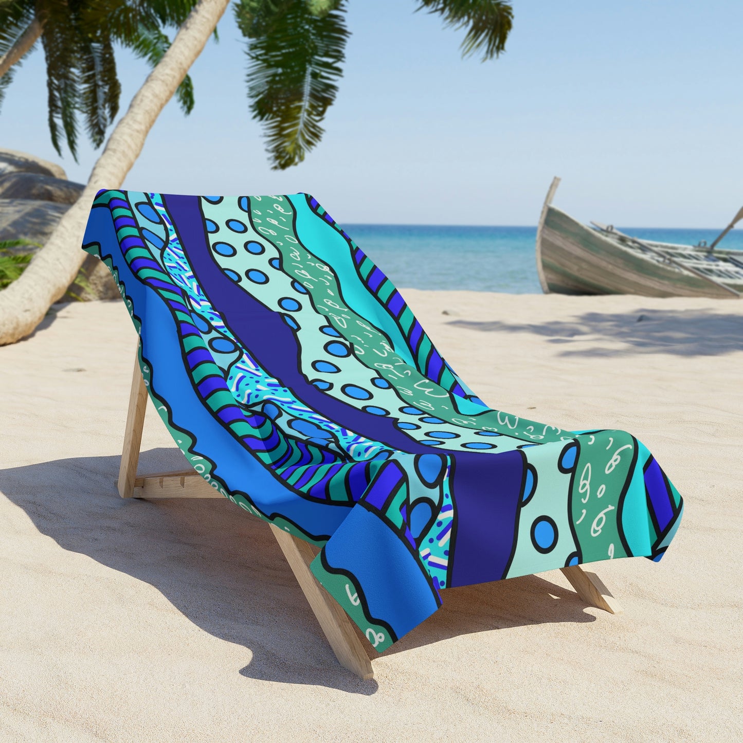 Waves Beach Towel