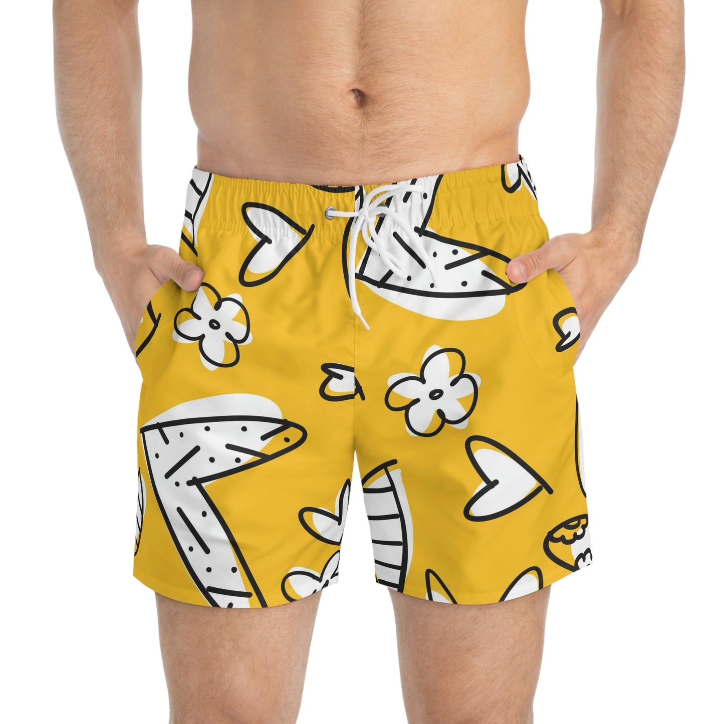 Lovely Yellow Swim Trunks