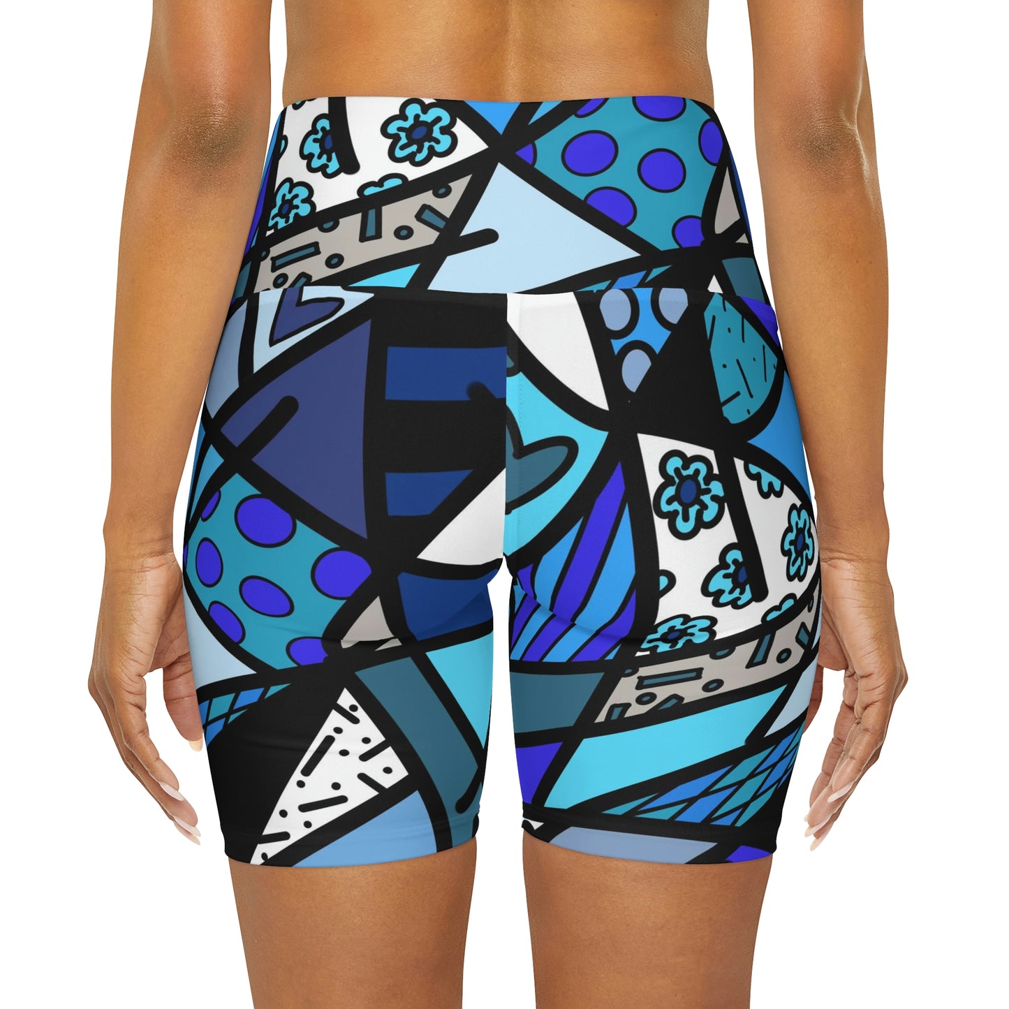 Shades of Color High Waisted Yoga Shorts