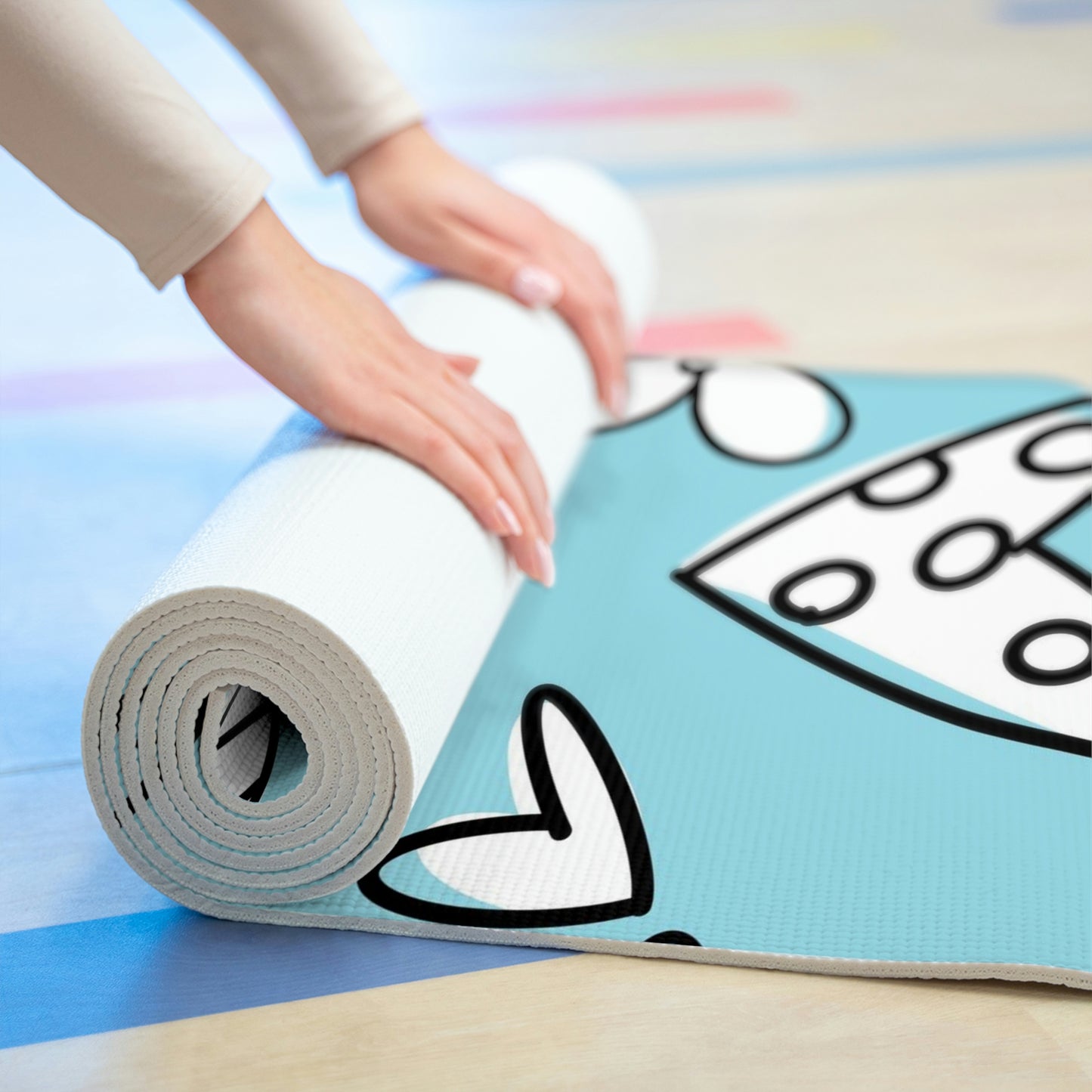 Lovely Blue Foam Yoga Mat