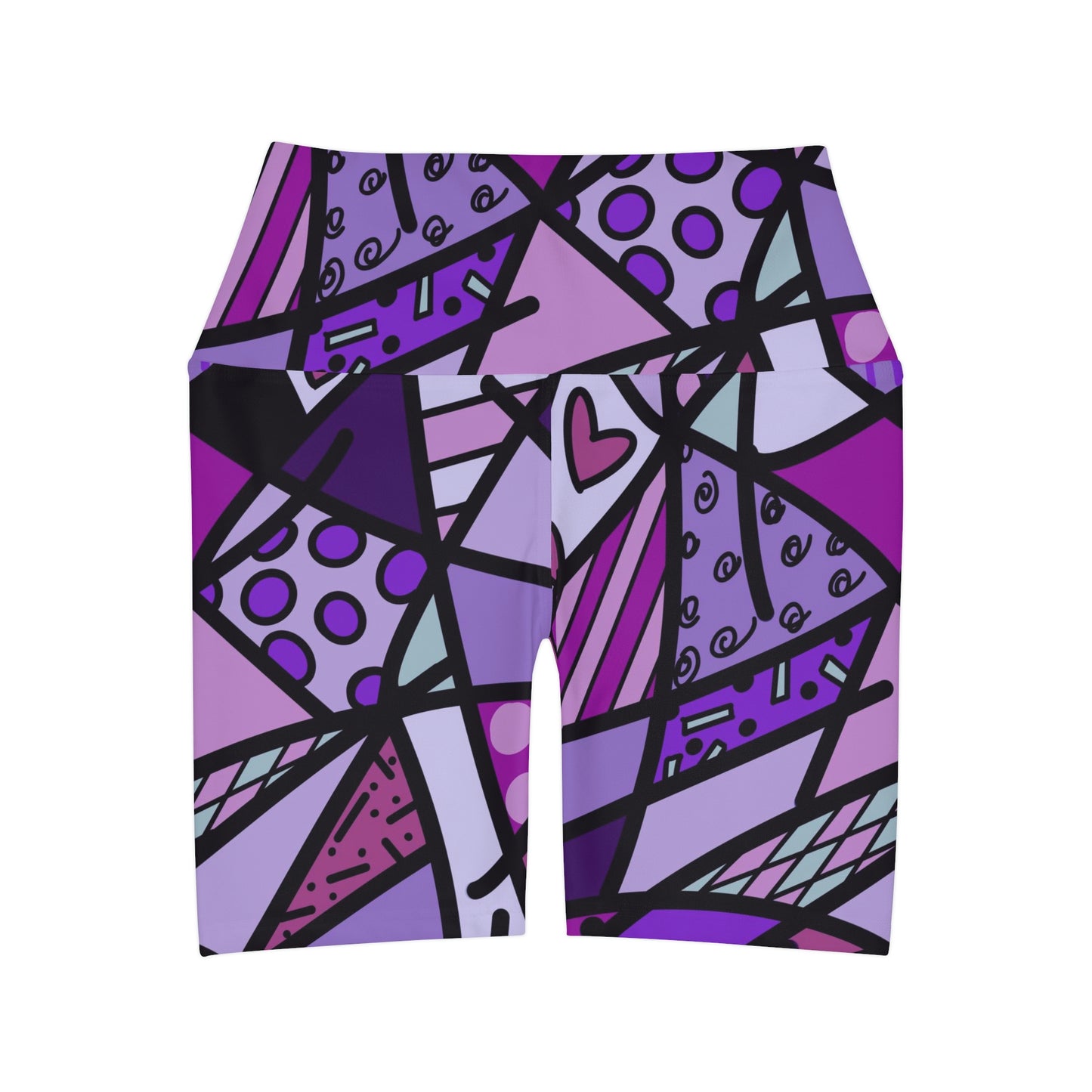 Shades of Color High Waisted Yoga Shorts