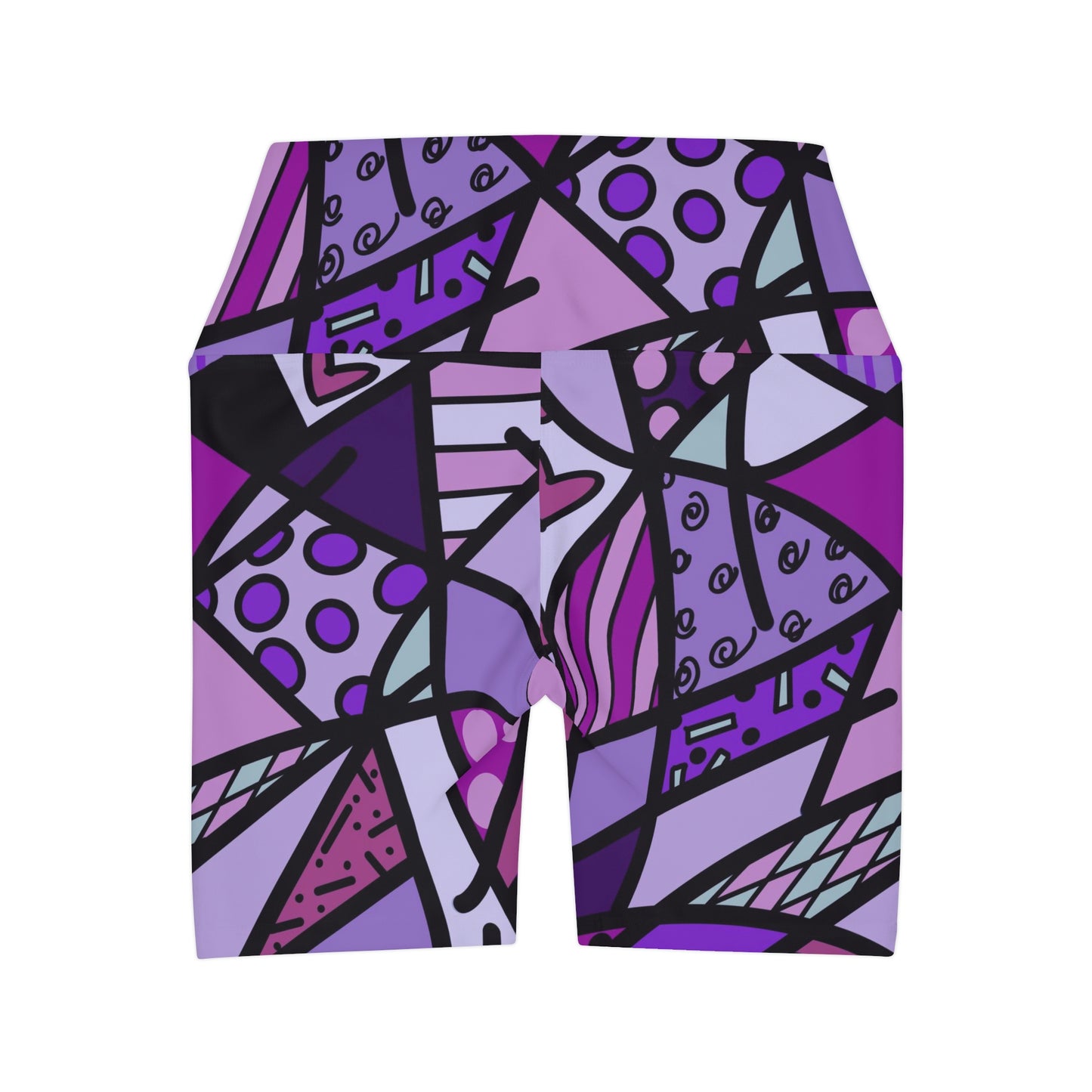 Shades of Color High Waisted Yoga Shorts