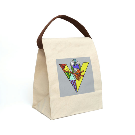 Alphabet Canvas Lunch Bag With Strap