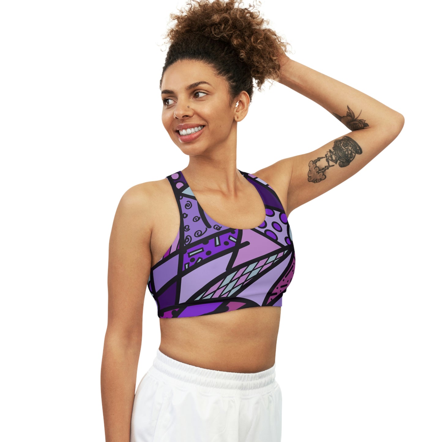 Shades of Color Seamless Sports Bra