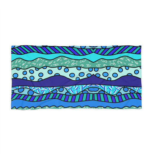 Waves Beach Towel