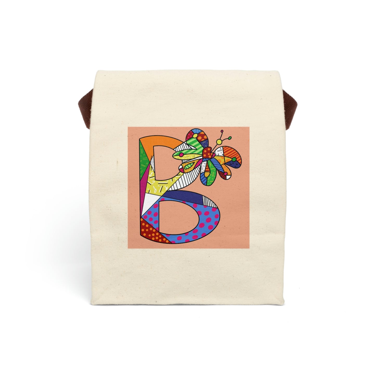 Alphabet Canvas Lunch Bag With Strap