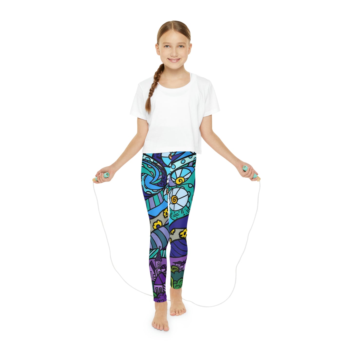 Starry Night Youth Full-Length Leggings