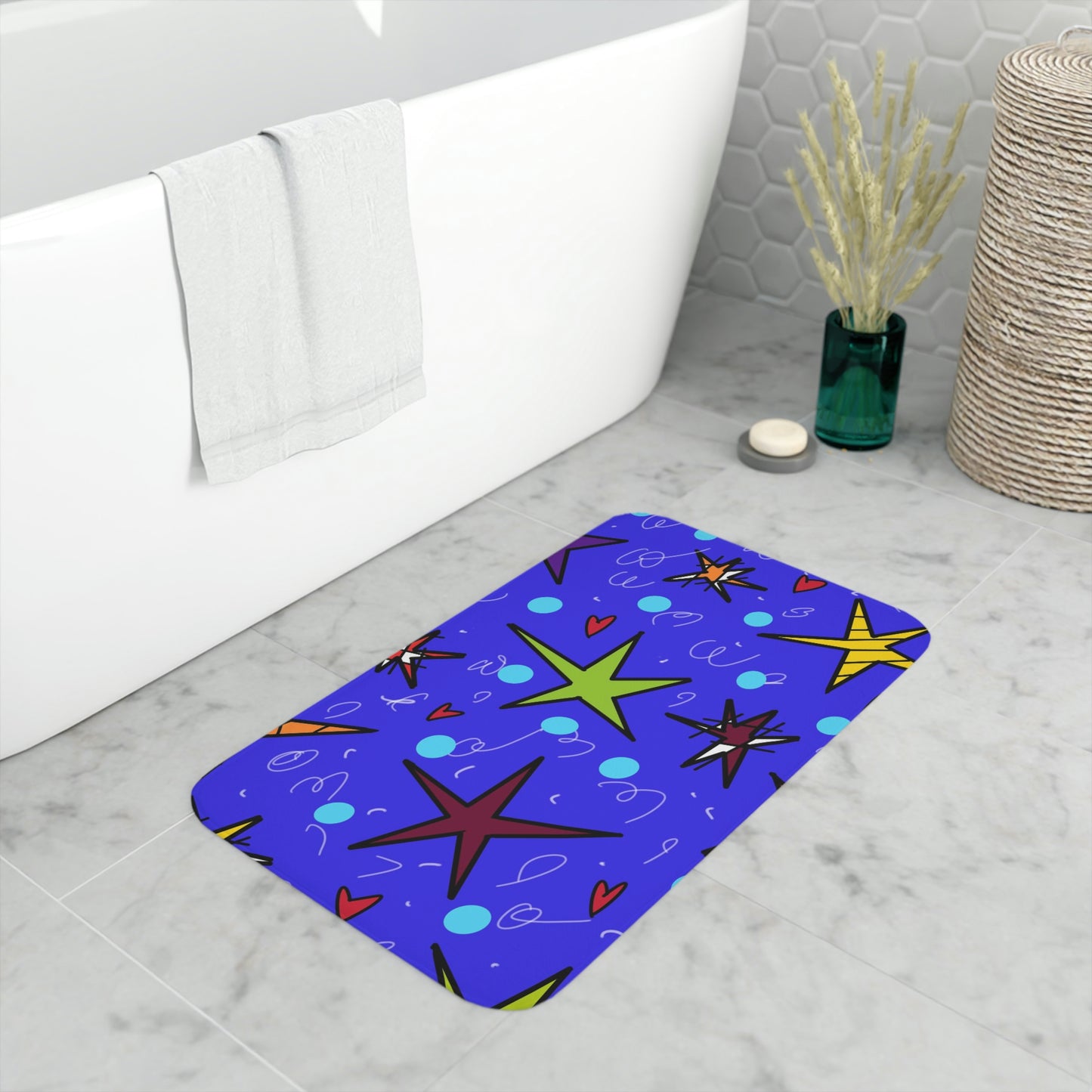 Stars Memory Foam Bath Mat