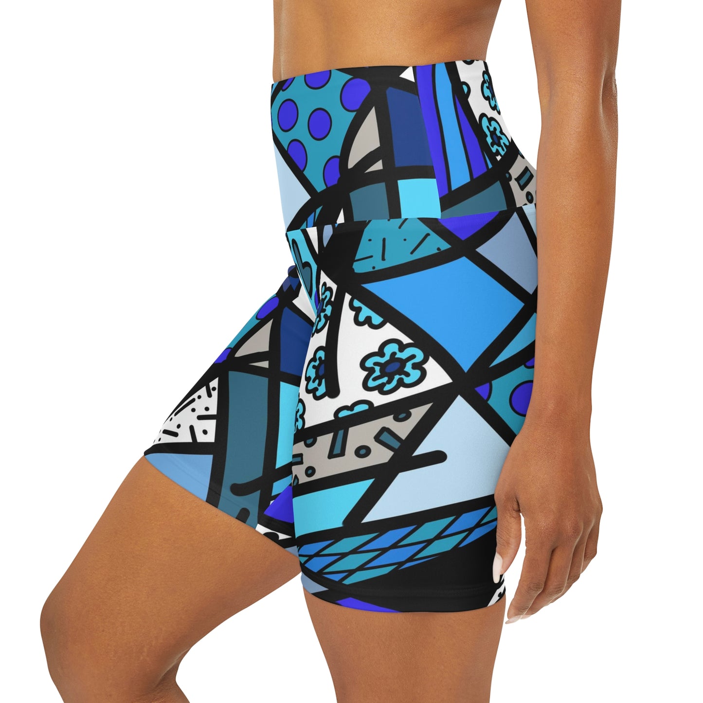 Shades of Color High Waisted Yoga Shorts