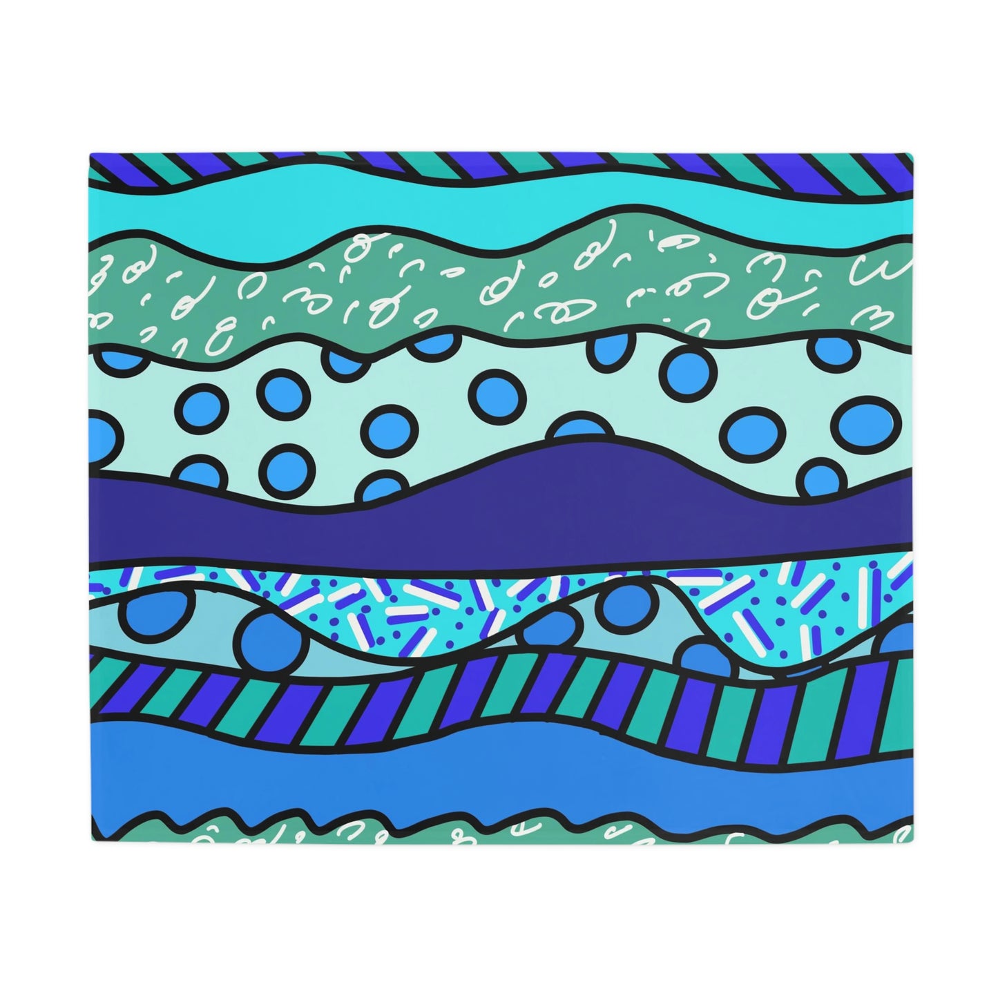 Waves Plush Fleece Blanket