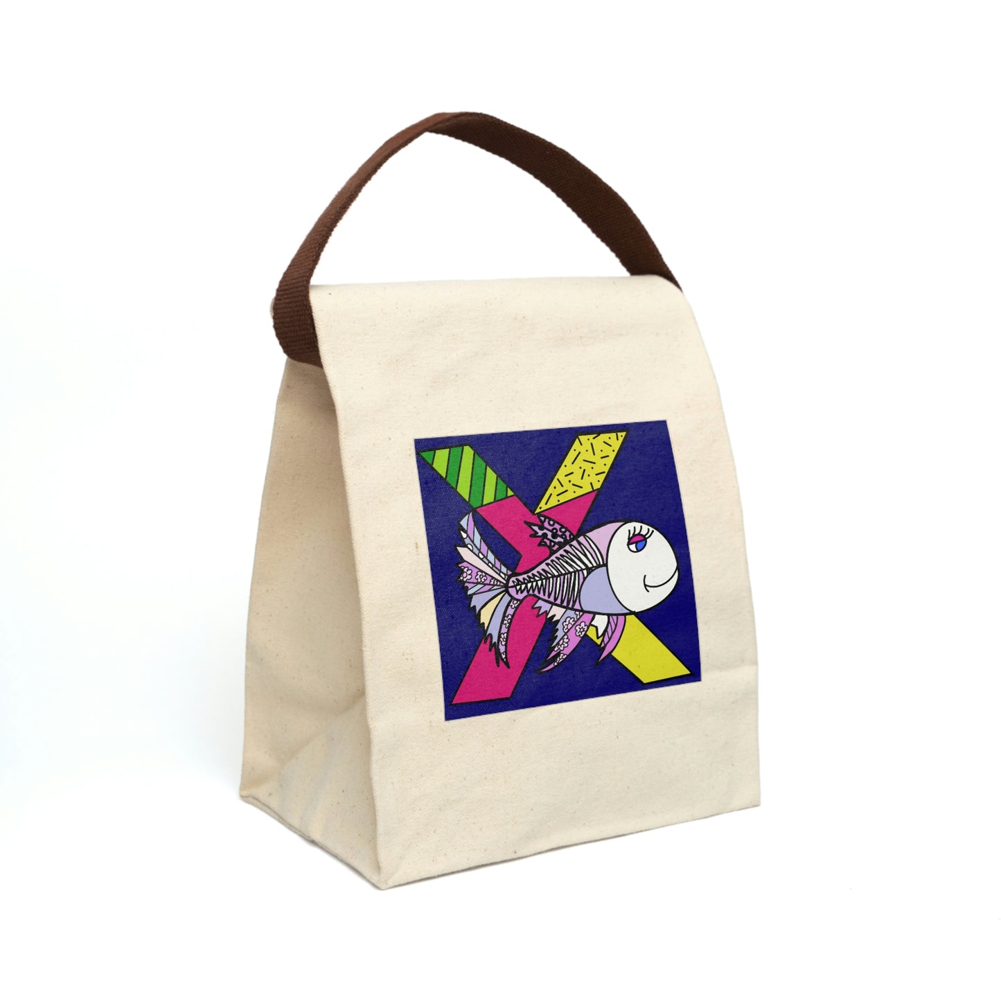 Alphabet Canvas Lunch Bag With Strap